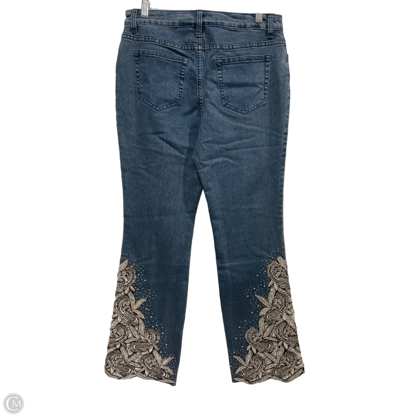 Jeans Flared By Boston Proper In Blue Denim, Size: 10