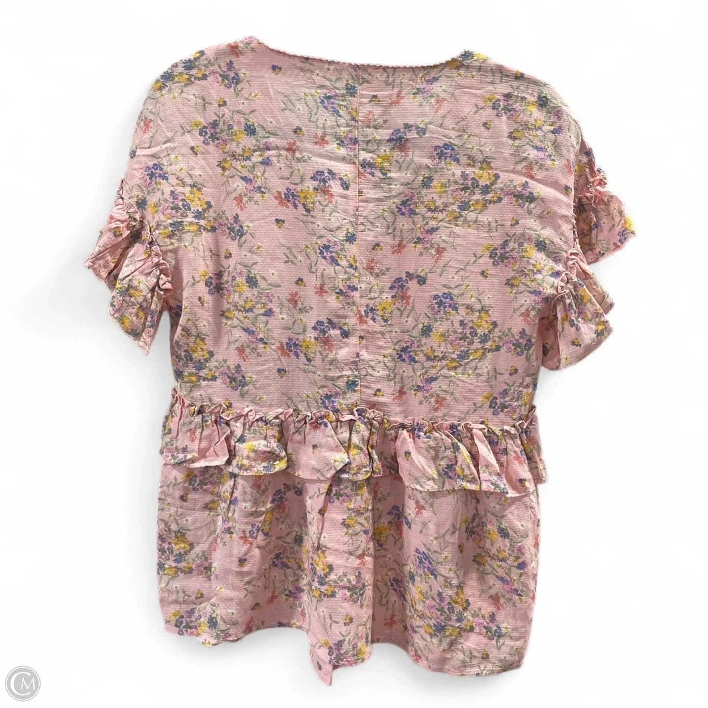 Blouse Short Sleeve By Jessica Simpson In Floral Print, Size: S