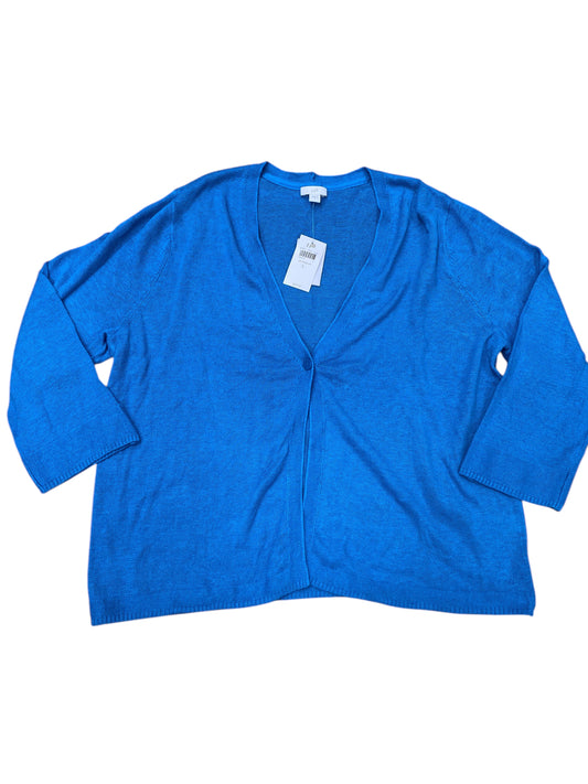 Sweater Cardigan By J. Jill In Blue, Size: L