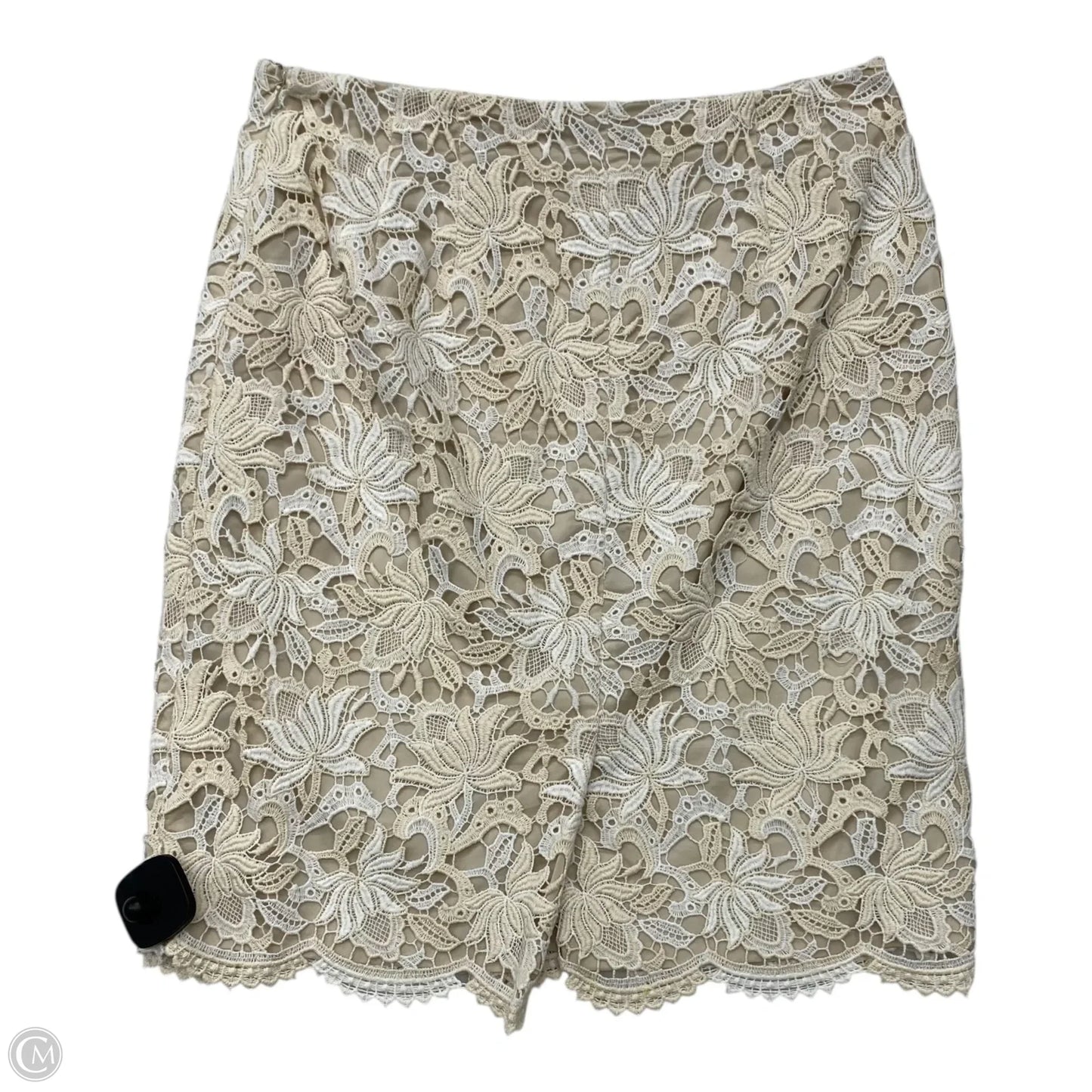 Skirt Midi By Ann Taylor In Tan & White, Size: 2p