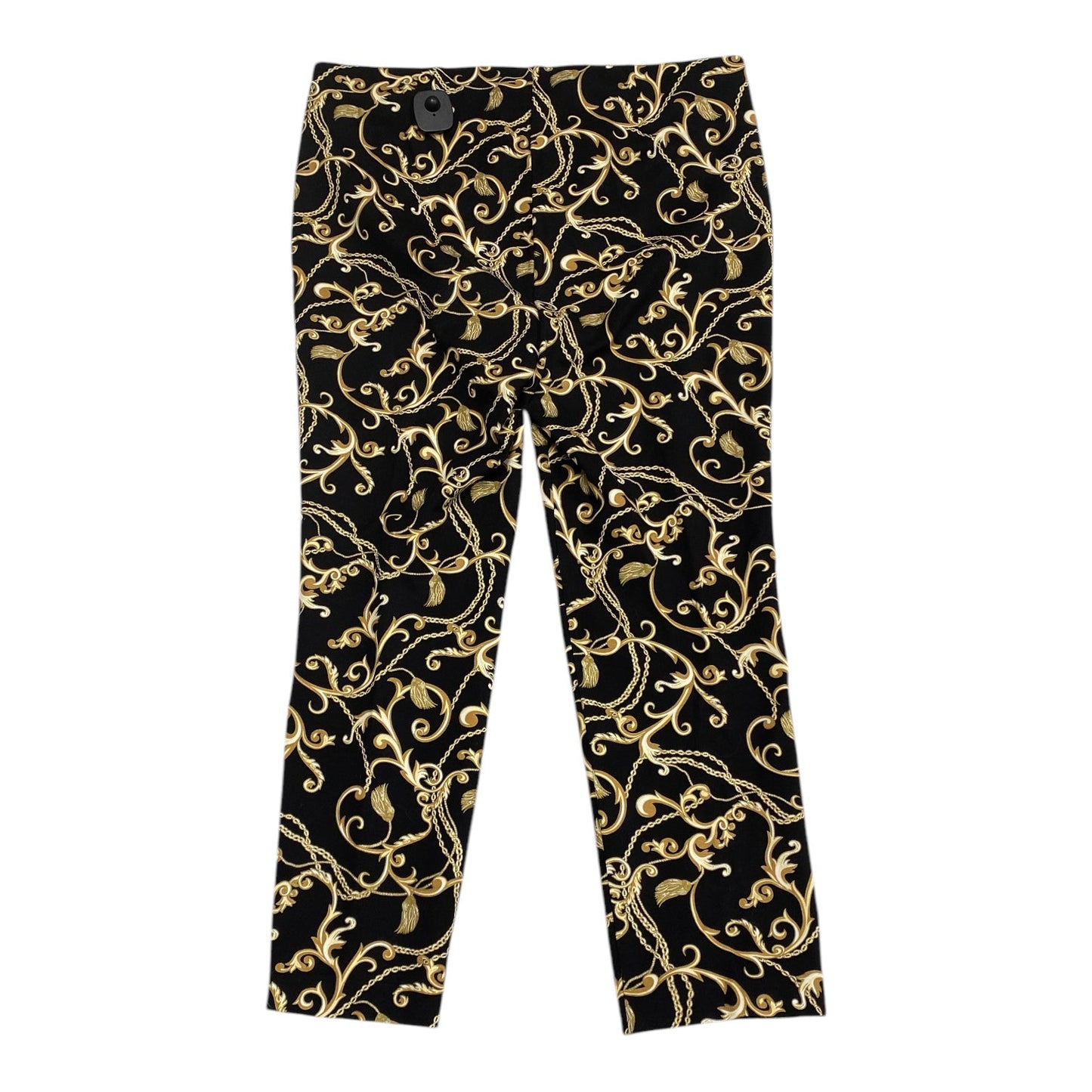 Pants Dress By Chicos In Black & Gold, Size: 14