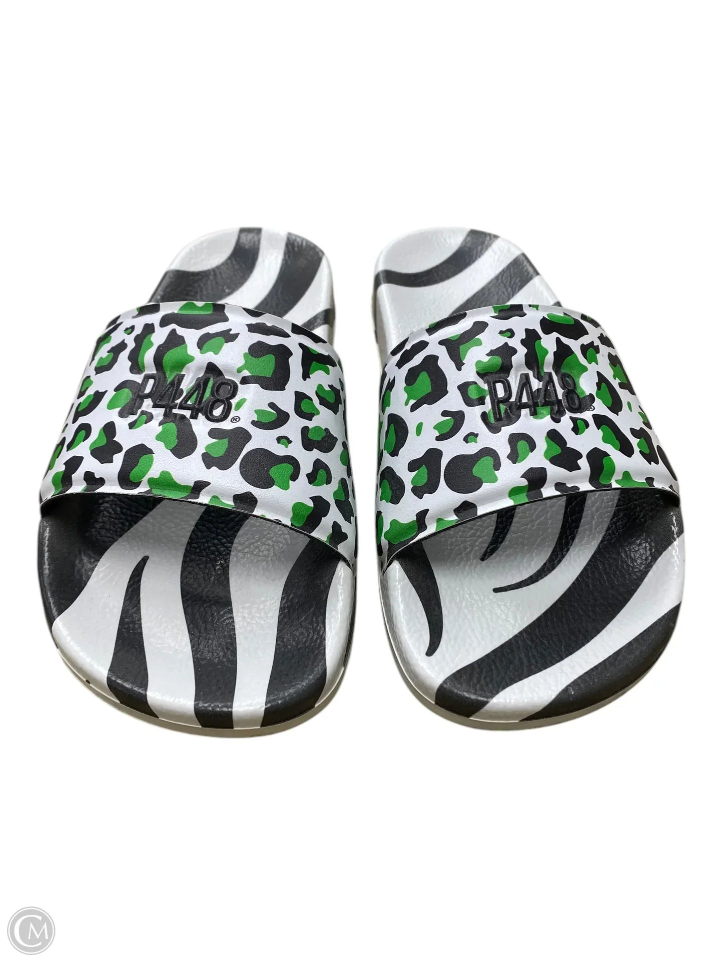 Sandals Flats By P448 In Animal Print, Size: 6