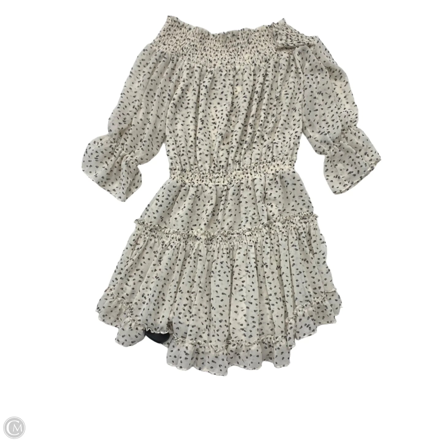 Dress Casual Midi By Cmc In Grey & Tan, Size: S