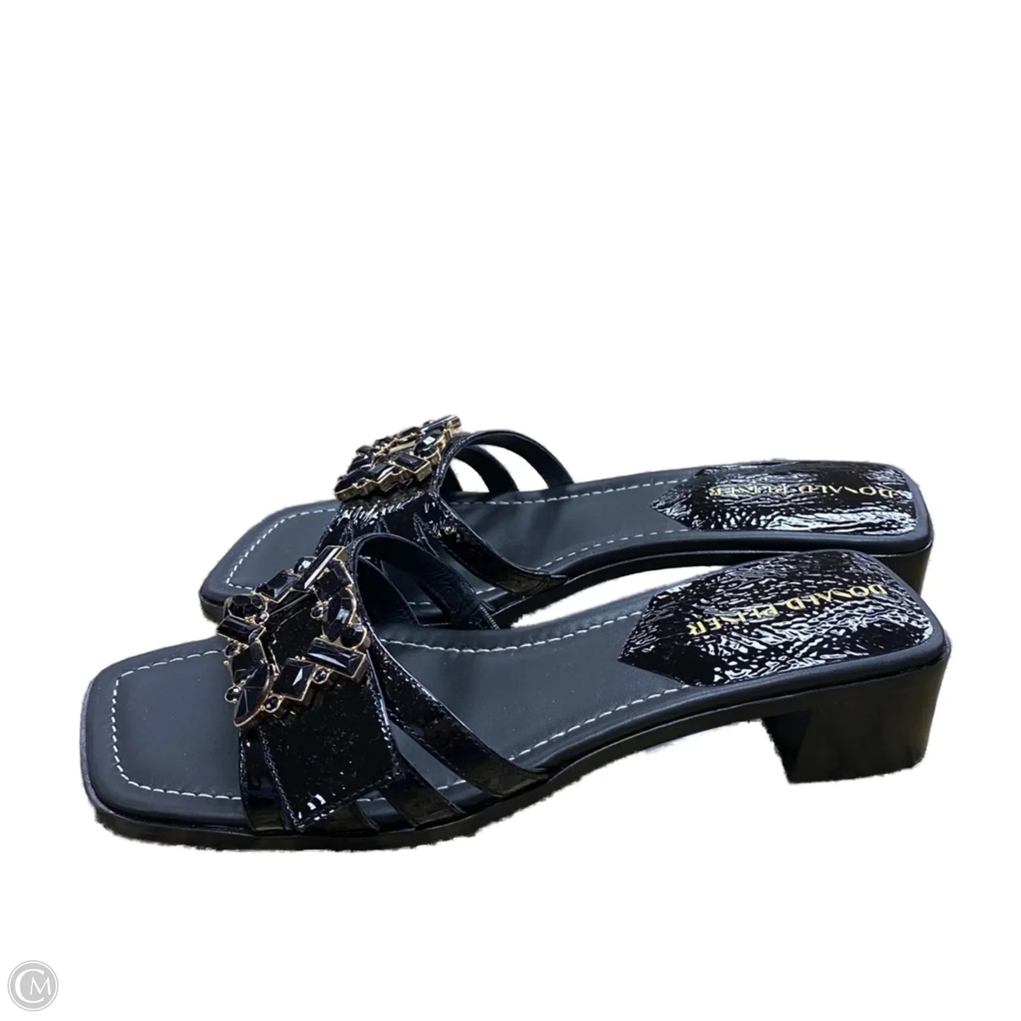 Sandals Heels Block By Donald Pliner In Black, Size: 10