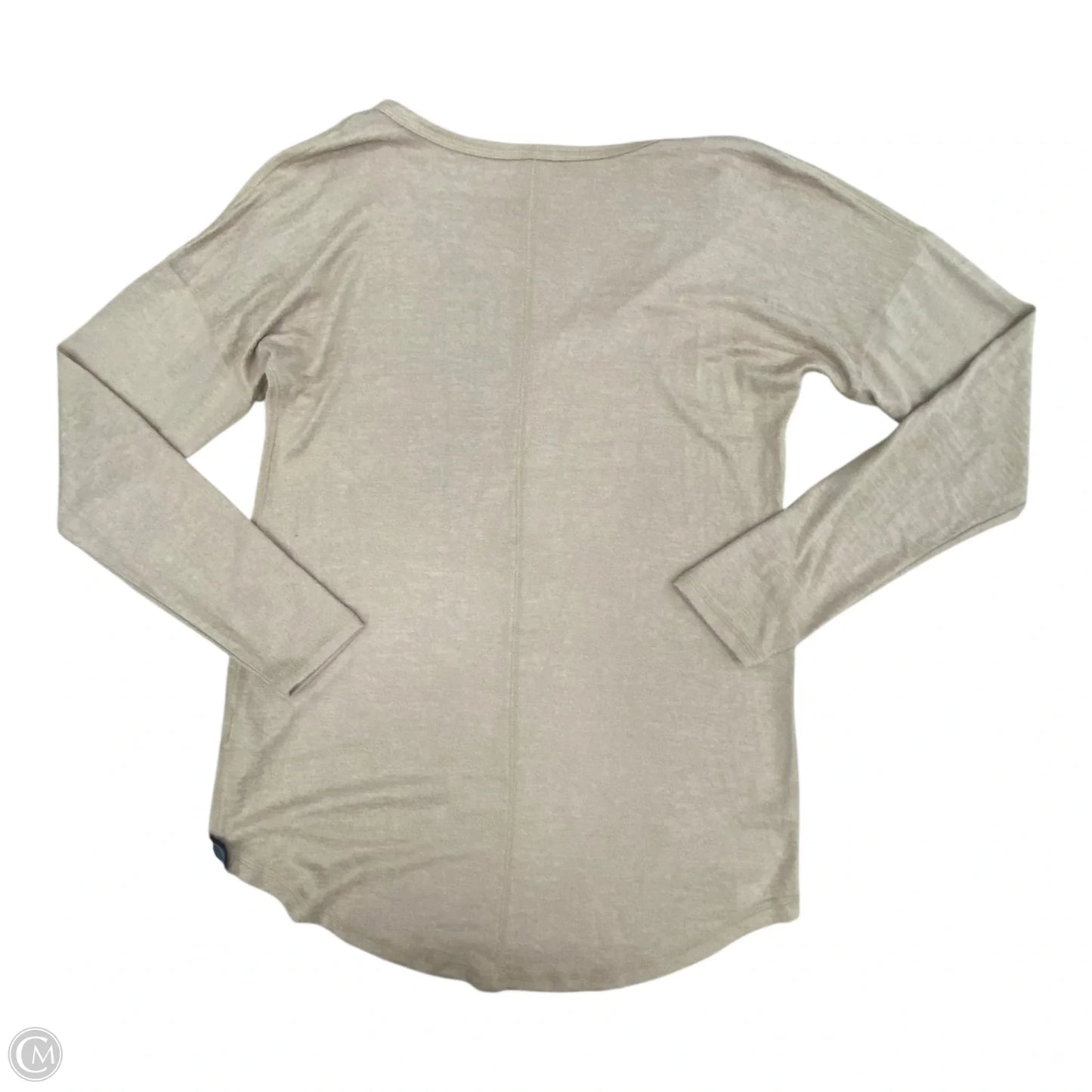 Top Long Sleeve By Abercrombie And Fitch In Tan, Size: M