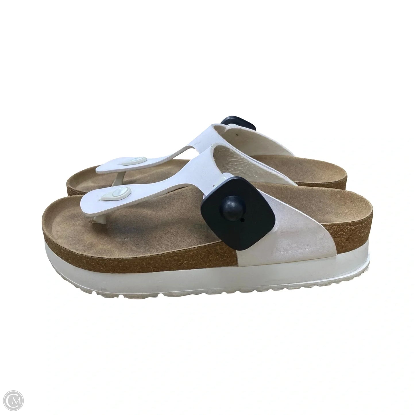 Sandals Designer By Birkenstock In White, Size: 9.5