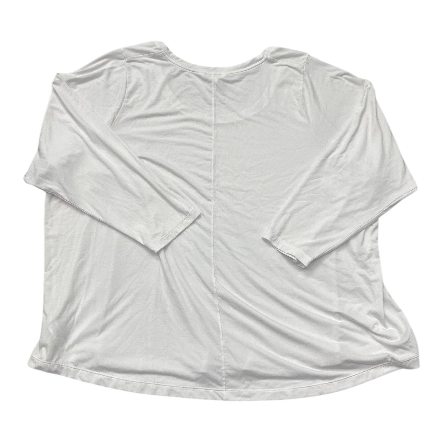 Athletic Top Long Sleeve Crewneck By Athleta In White, Size: 3x