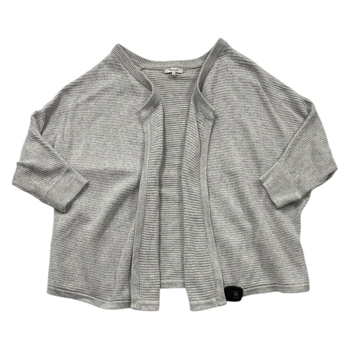 Sweater Cardigan By Madewell In Grey, Size: L