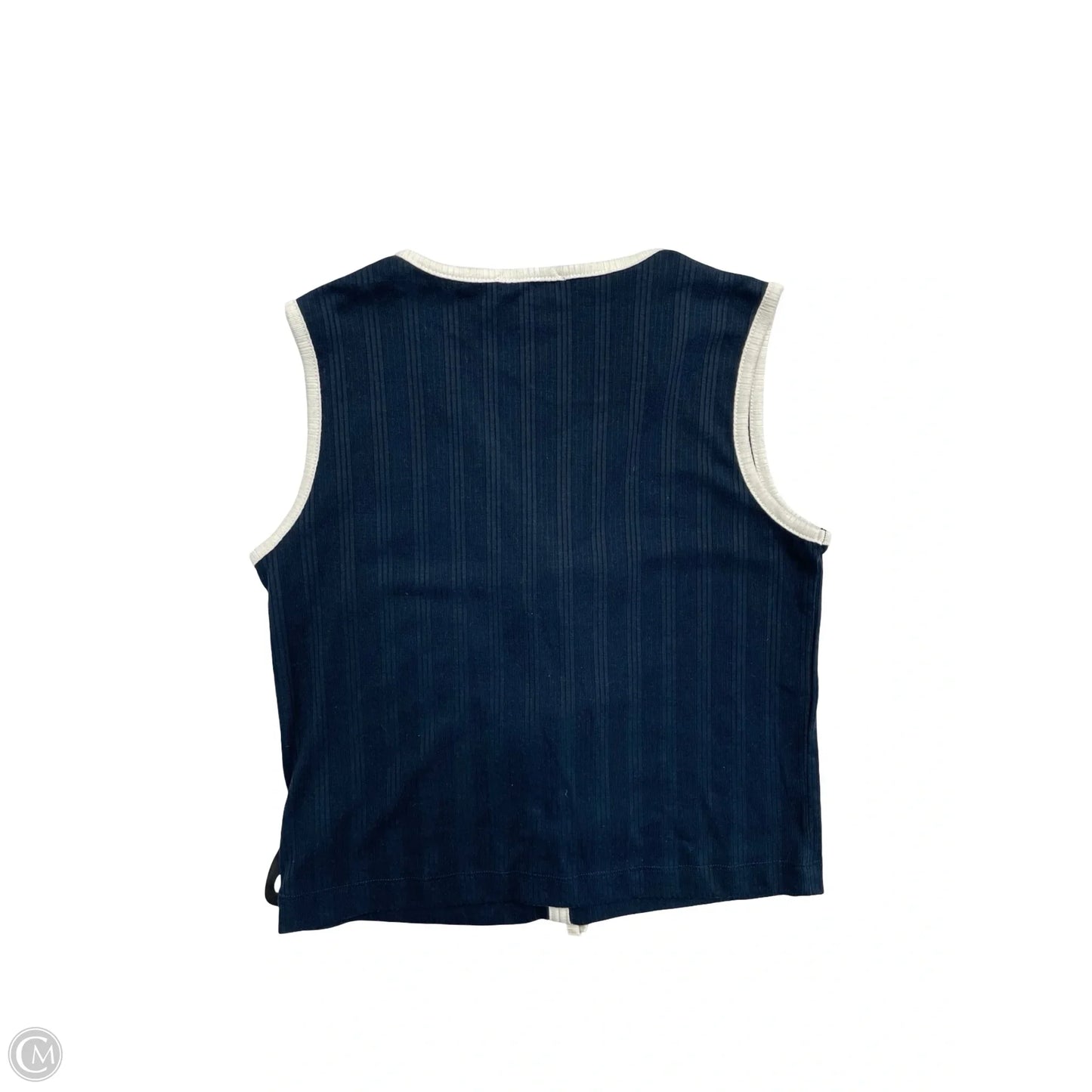 Top Sleeveless By Evereve In Blue & Cream, Size: Xs