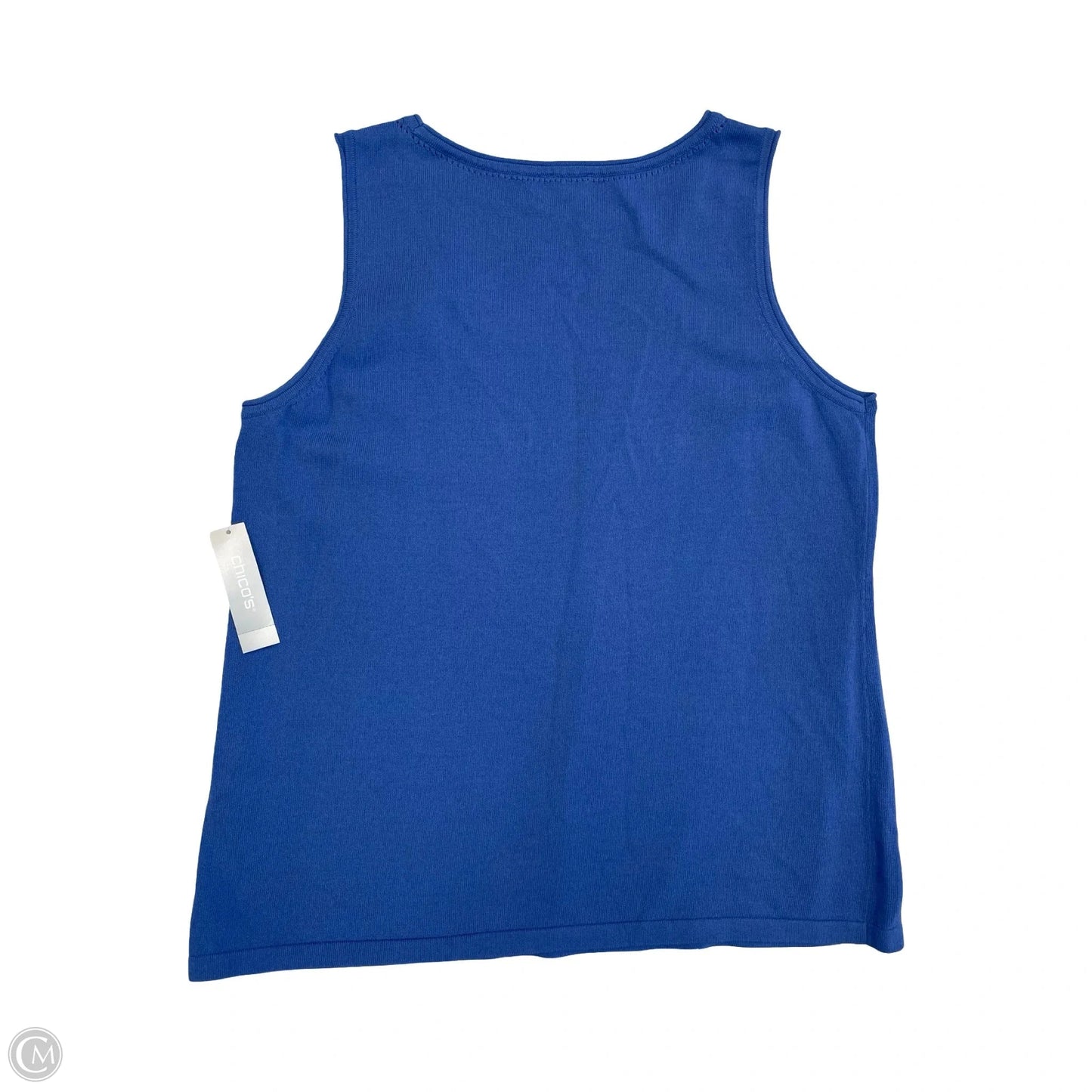 Top Sleeveless By Chicos In Blue, Size: L