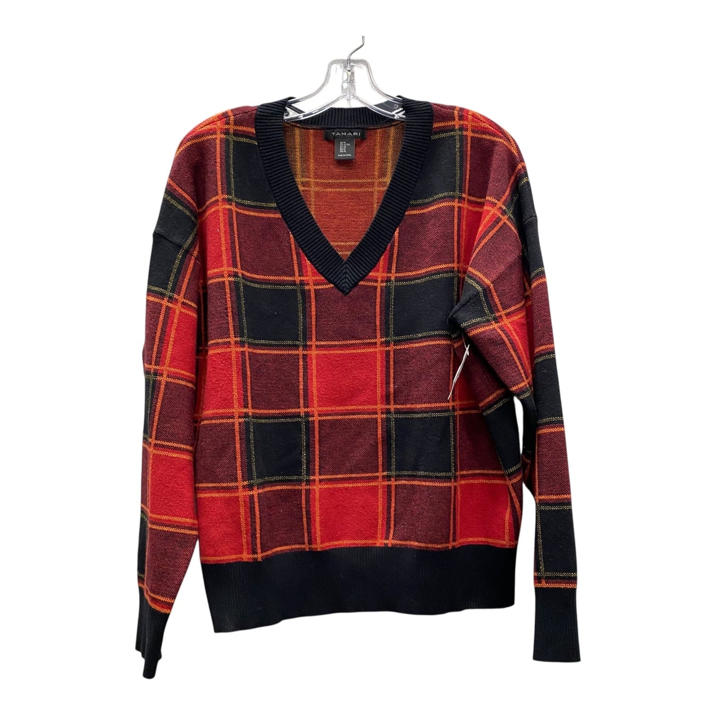 Sweater By Tahari By Arthur Levine In Red, Size:Xl