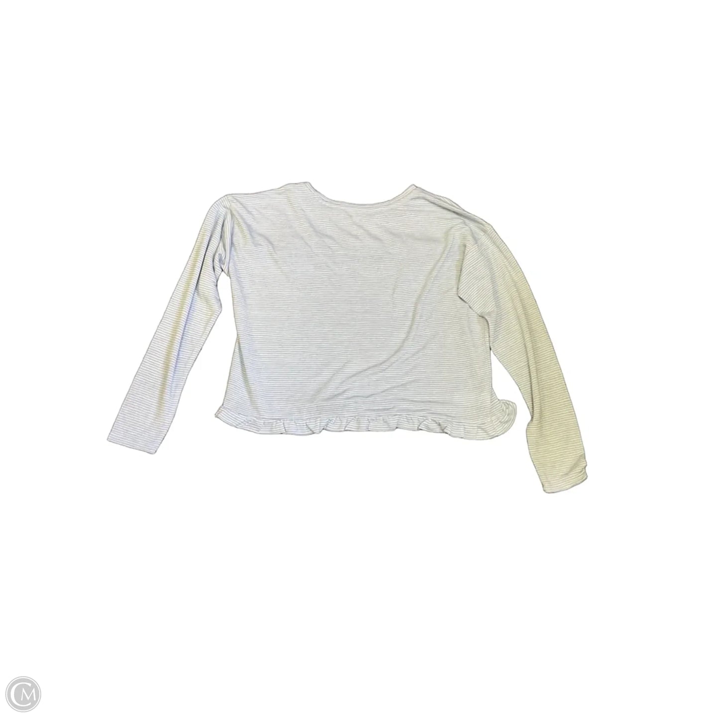 Top Long Sleeve By Loft In Blue & White, Size: S
