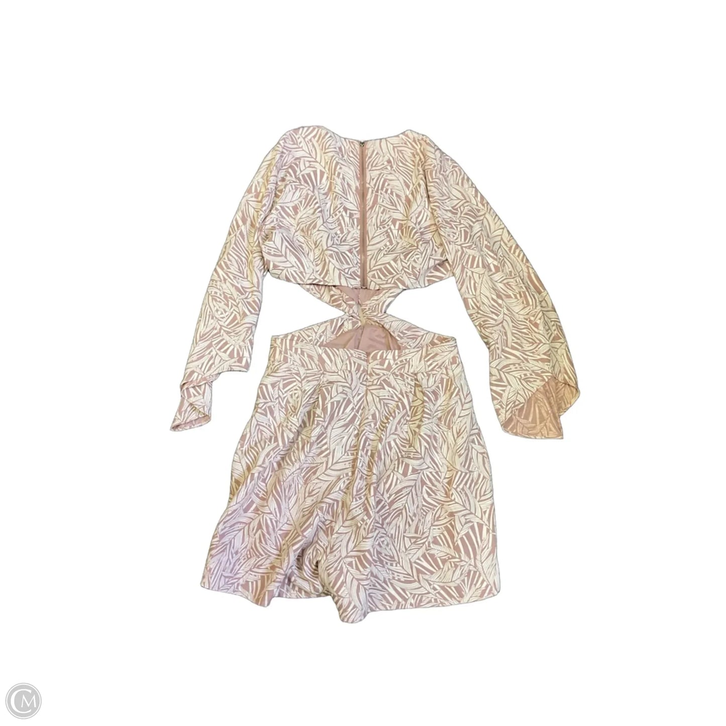 Romper By Pink Lily In Pink & White, Size: S