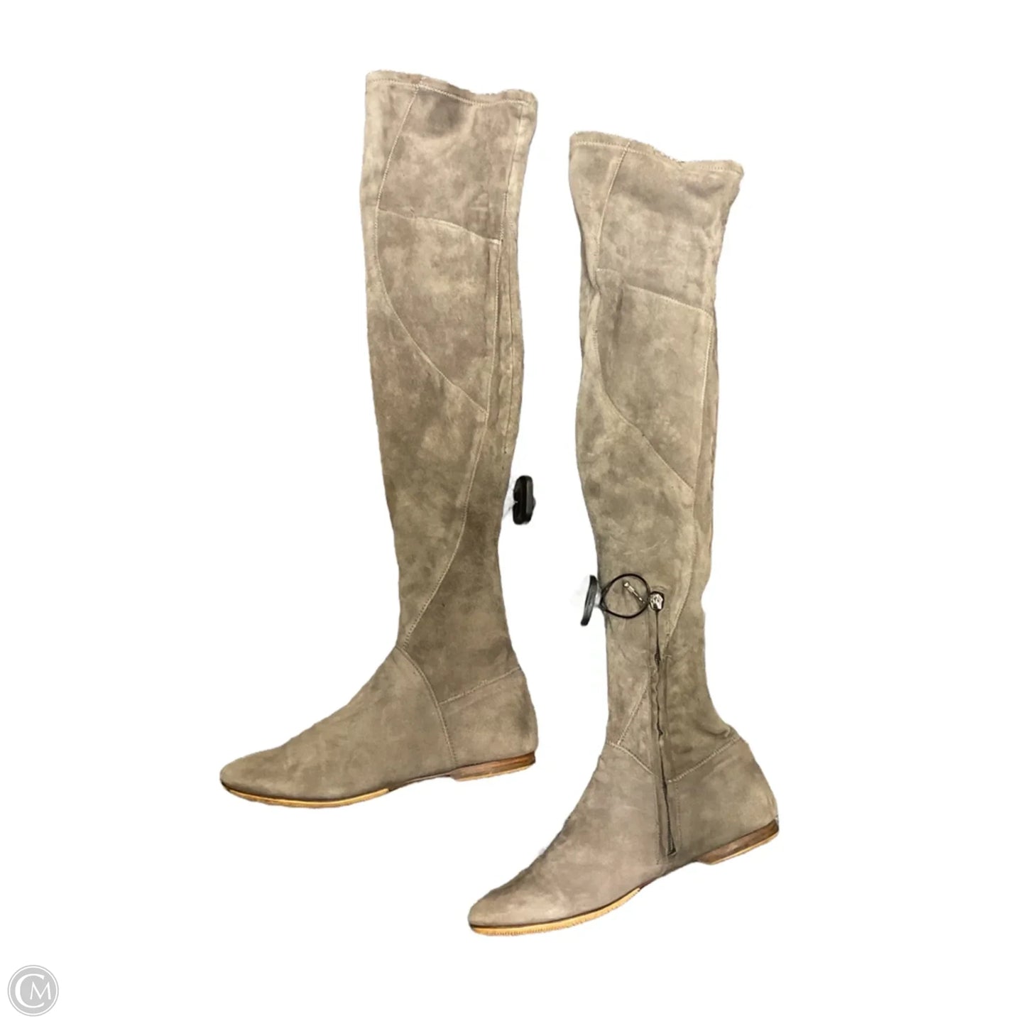 Boots Over-the-knee Flats By Cmb In Grey, Size: 6