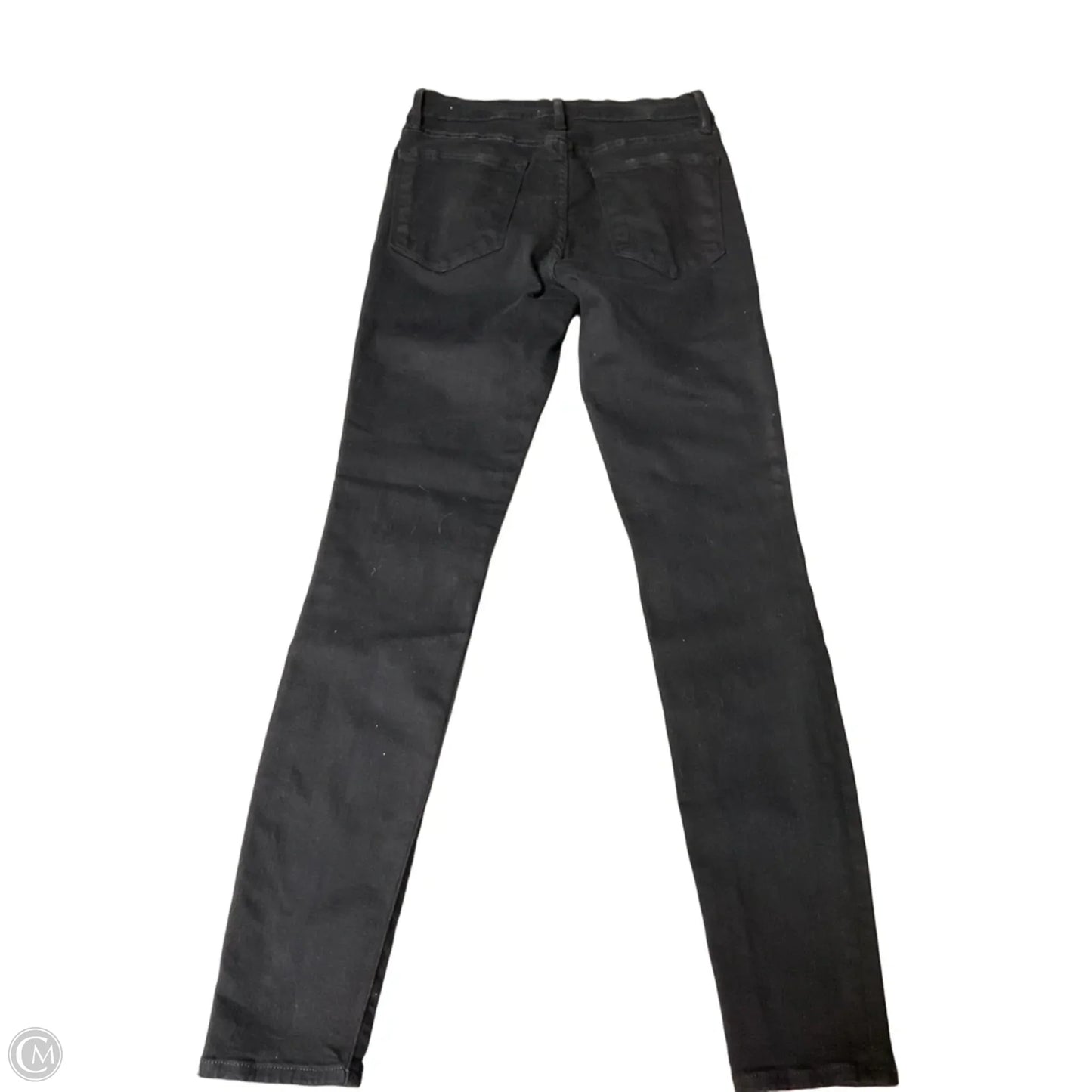 Jeans Skinny By Frame In Black Denim, Size: 4