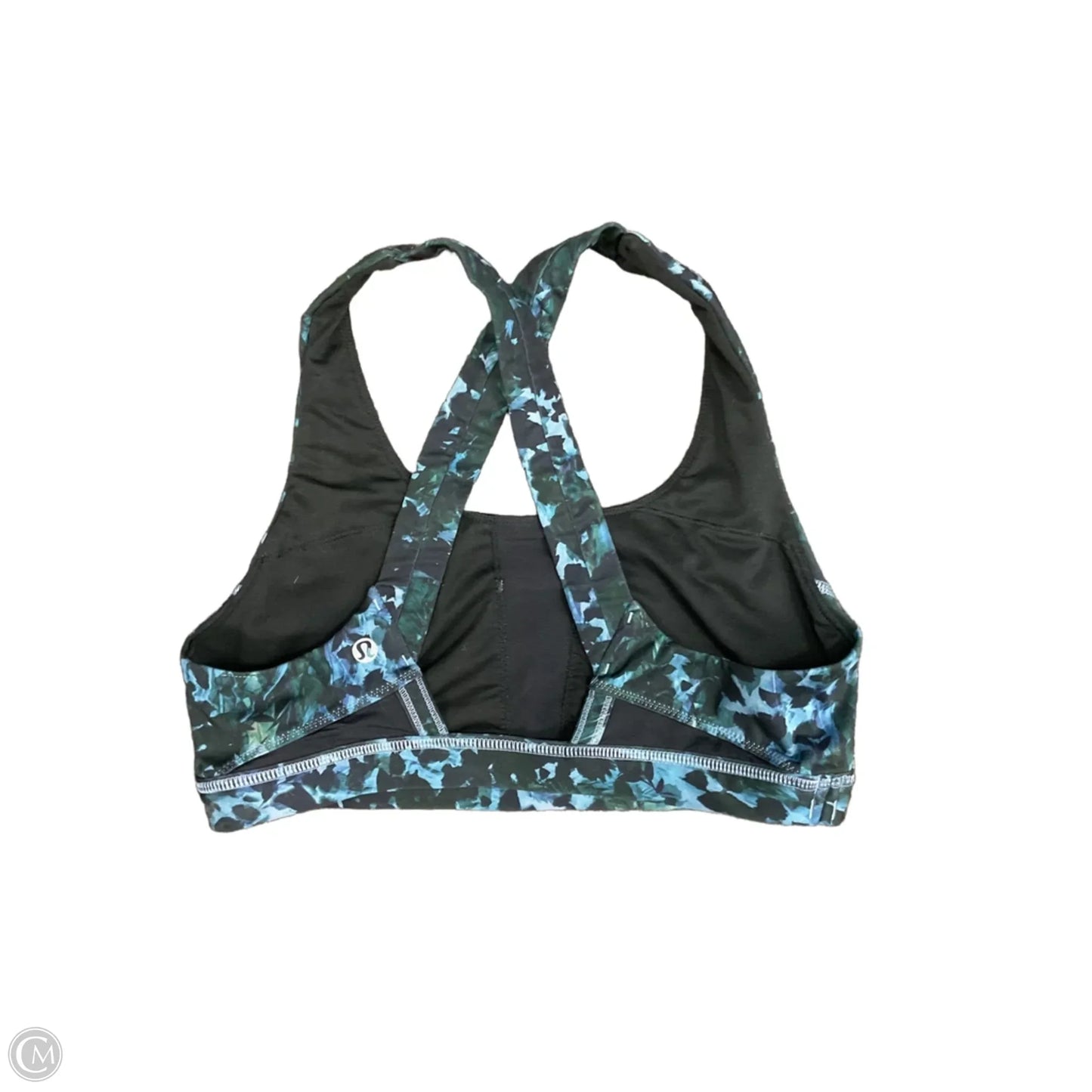 Athletic Bra By Lululemon In Blue & Green, Size: 8