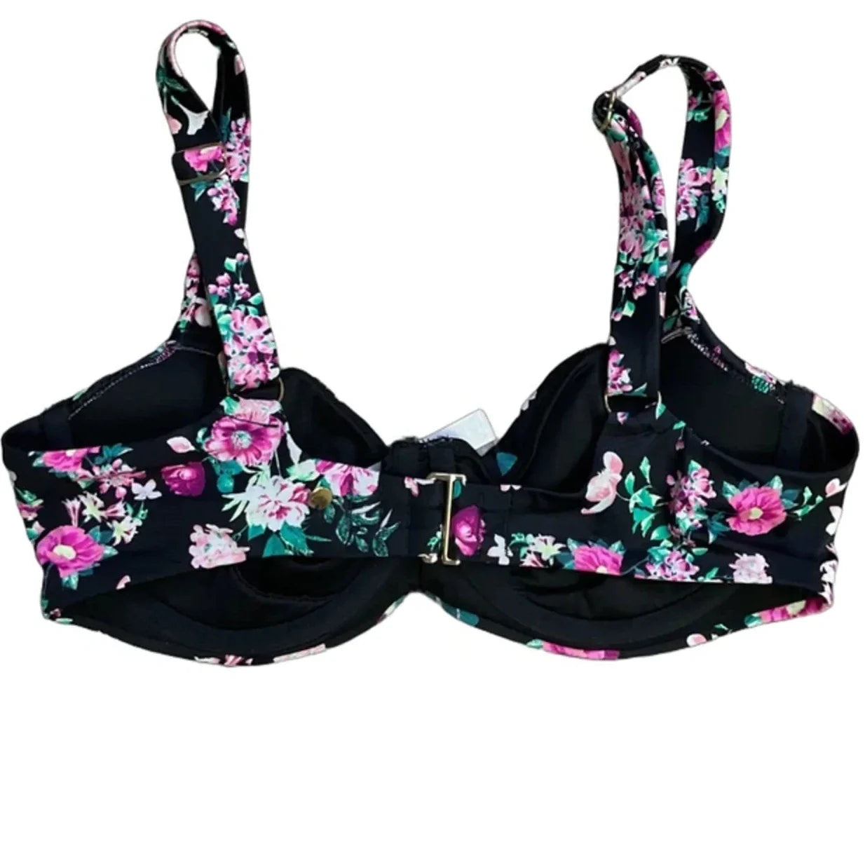 Swimsuit Top By Victorias Secret In Floral Print, Size: L