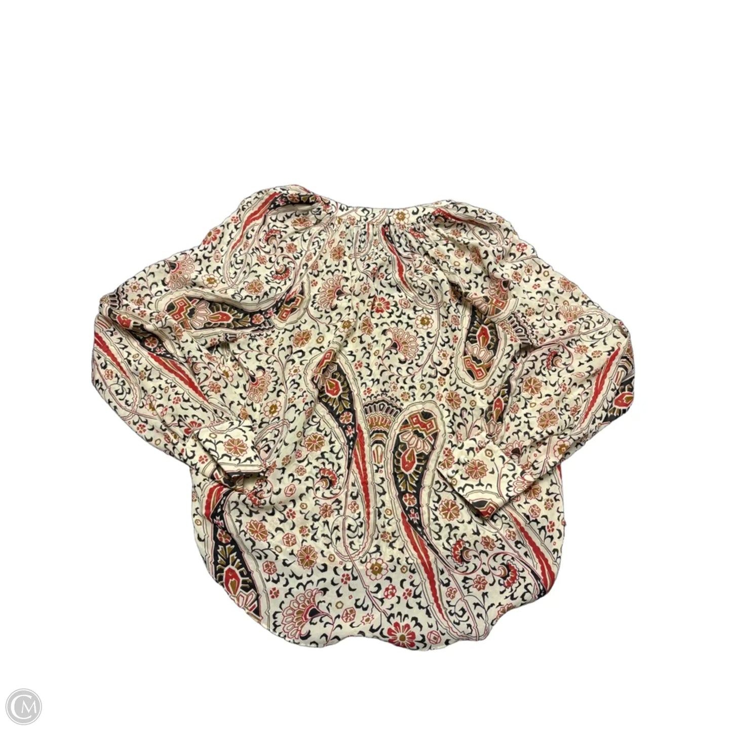 Blouse Long Sleeve By Veronica Beard In Brown & Red, Size: M