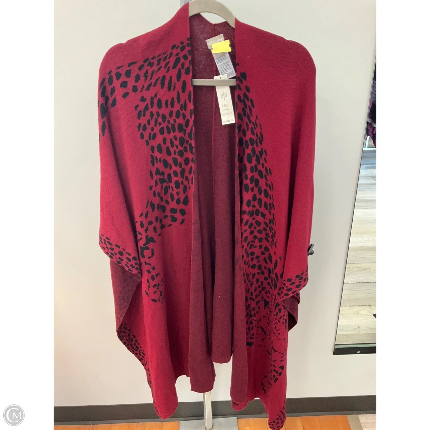 Poncho By Chicos In Red, Size: L