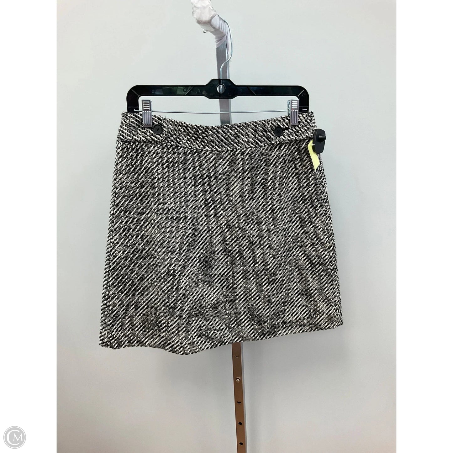 Skirt Mini & Short By Loft In Black & Cream, Size: 8