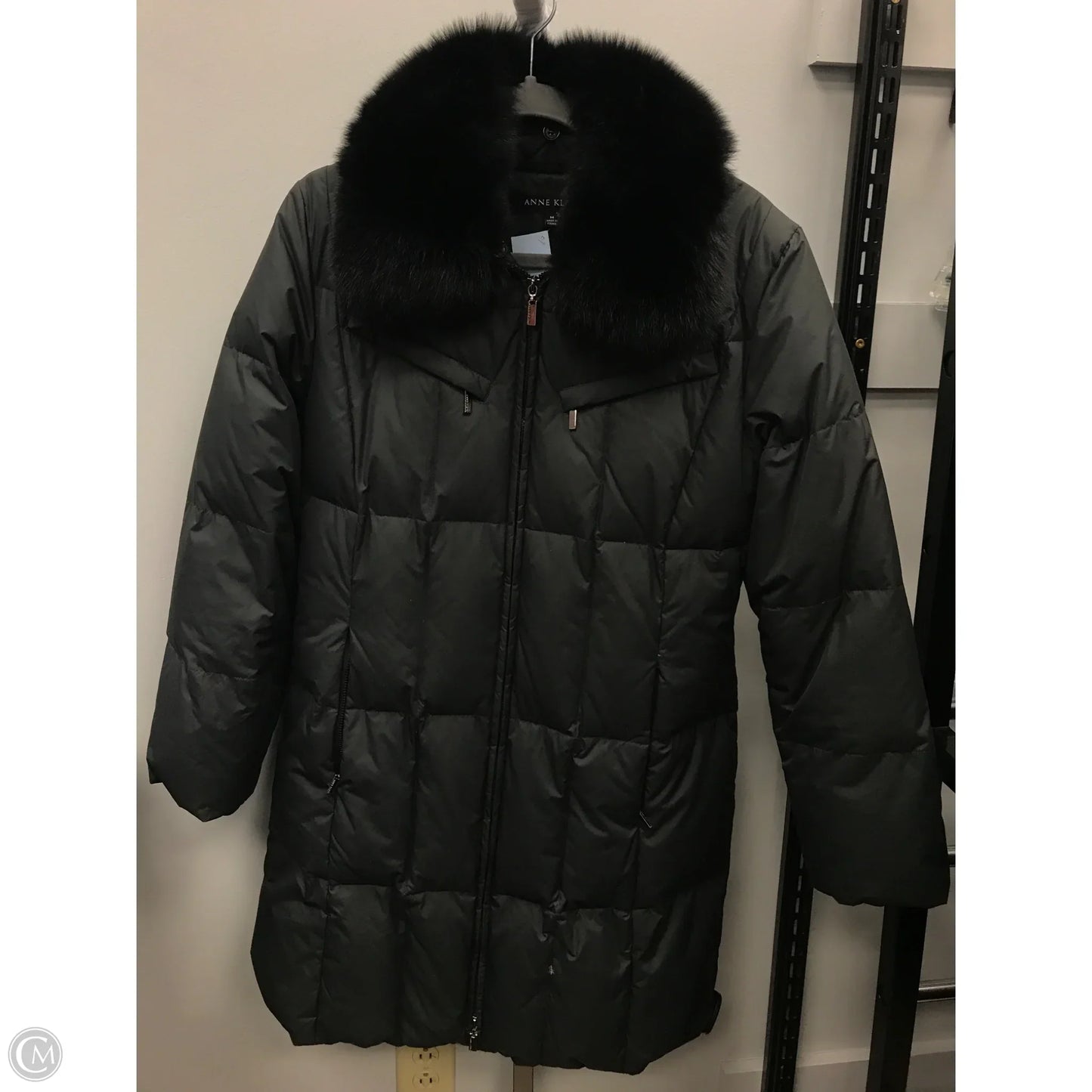 Coat Puffer & Quilted By Anne Klein In Black, Size: M