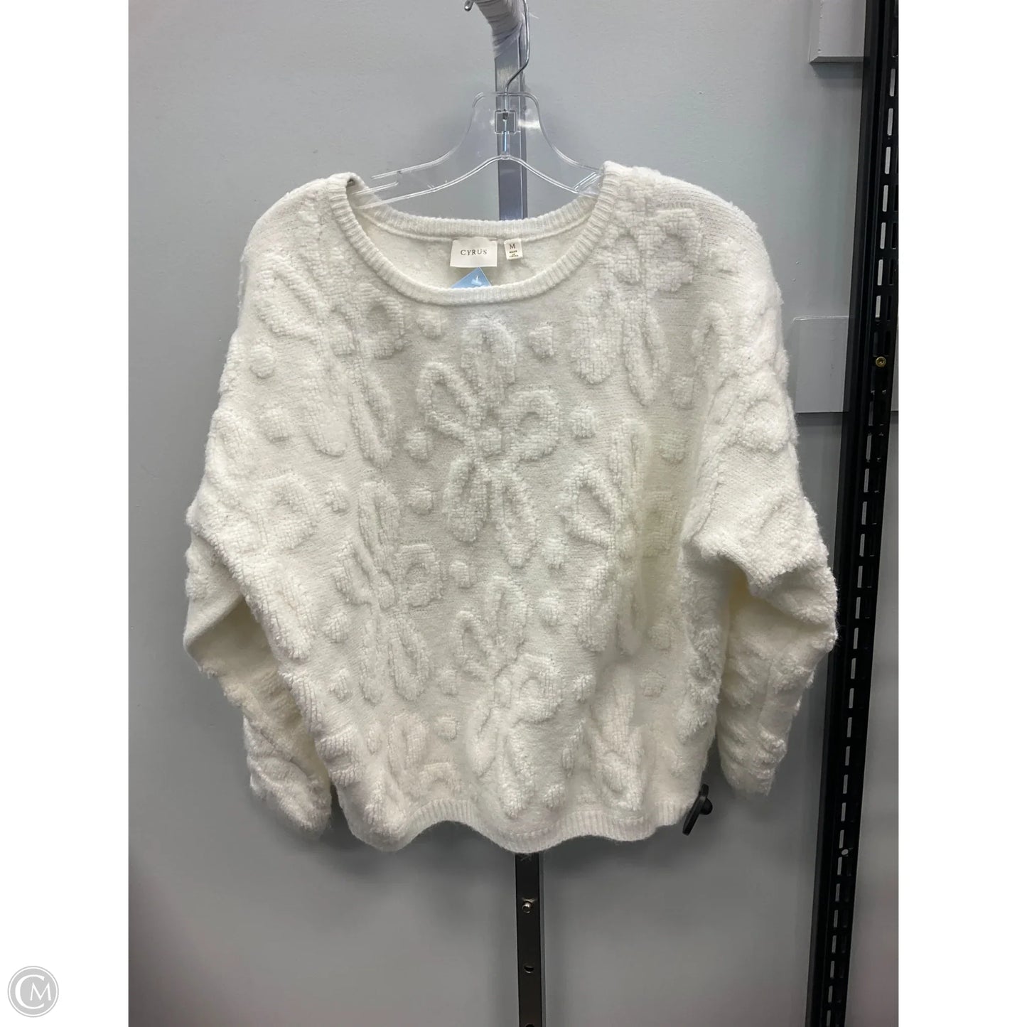 Top Long Sleeve By Cyrus In Cream, Size: M