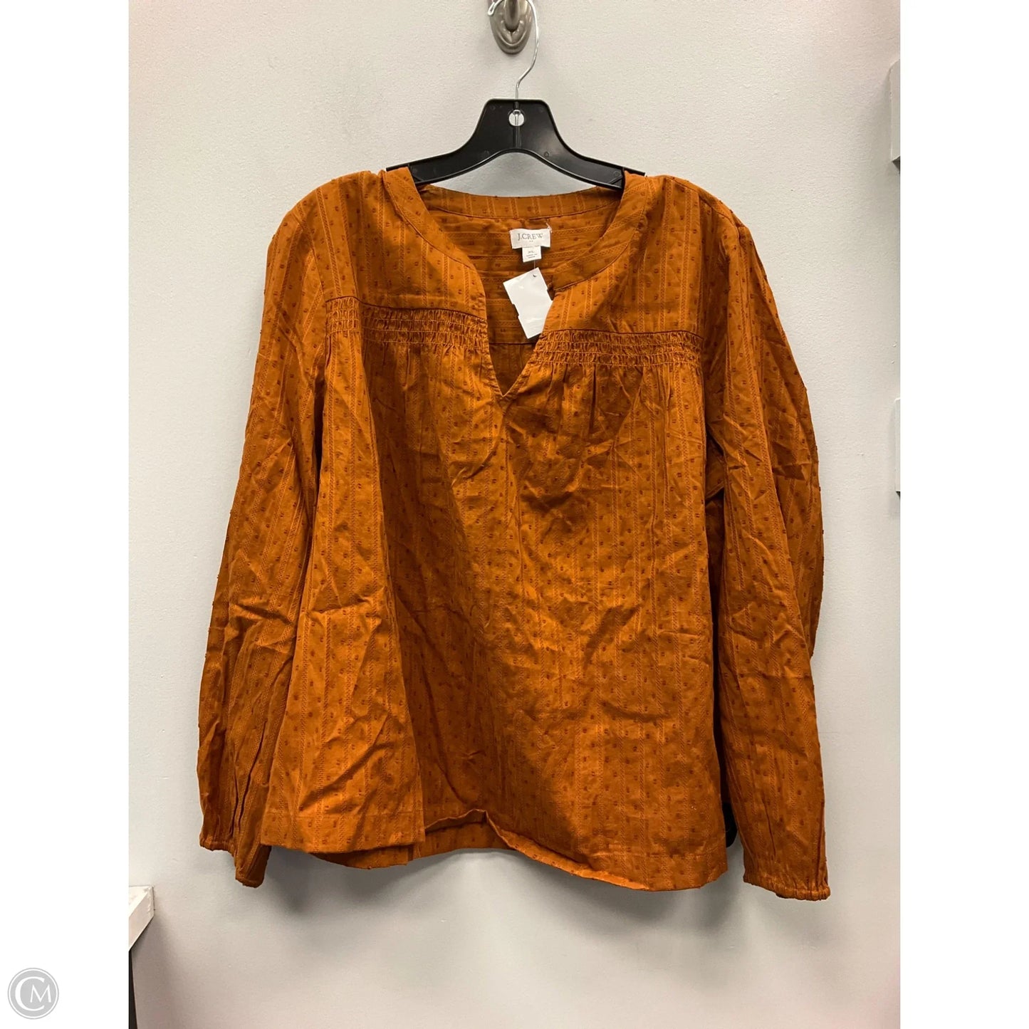 Top Long Sleeve By J. Crew In Bronze, Size: Xl