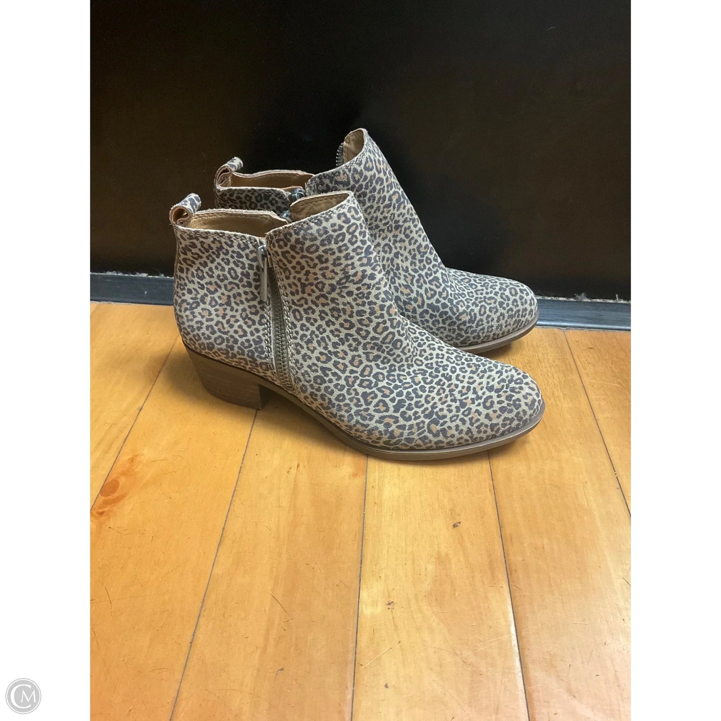 Boots Ankle Heels By Lucky Brand In Animal Print, Size: 6