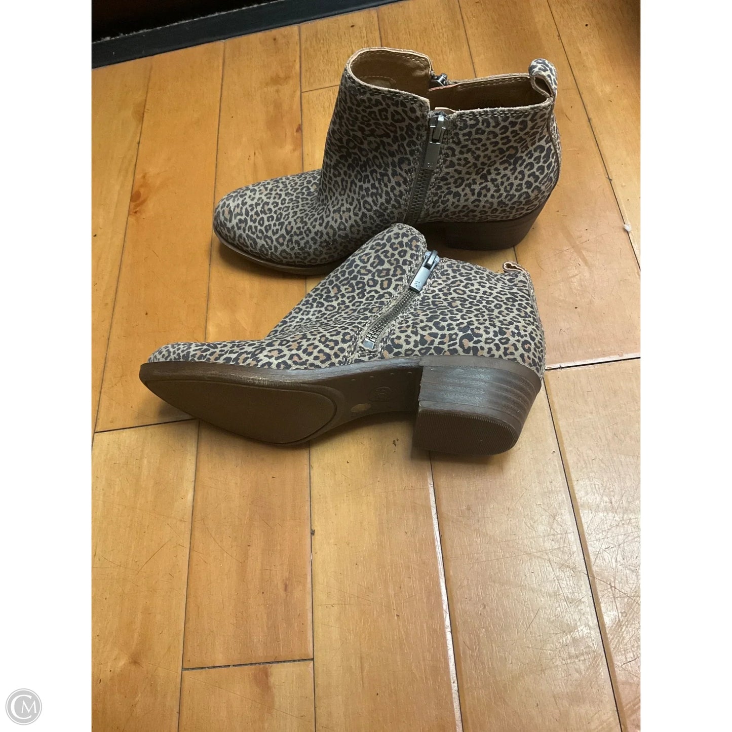 Boots Ankle Heels By Lucky Brand In Animal Print, Size: 6