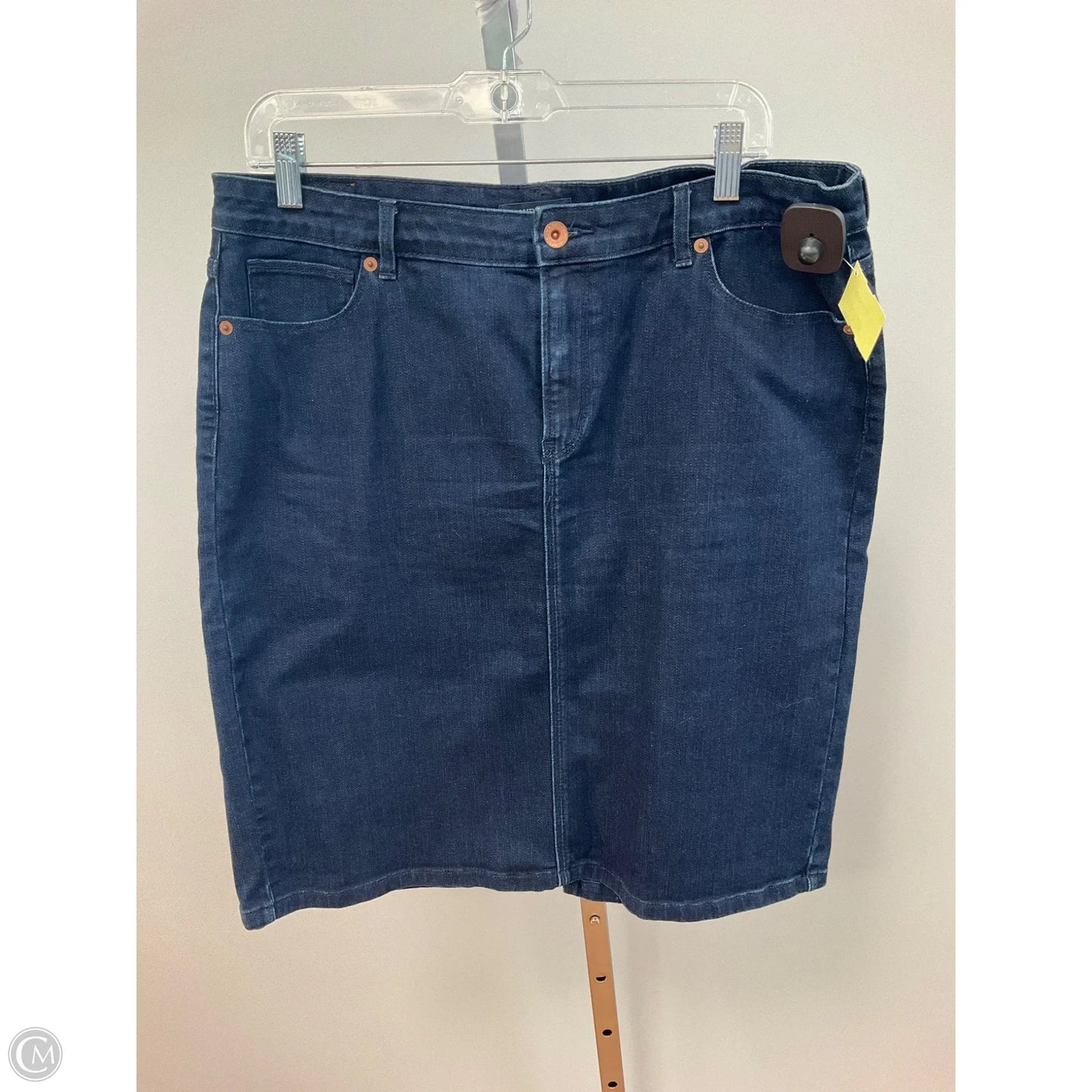 Skirt Mini & Short By Lands End In Blue Denim, Size: 12