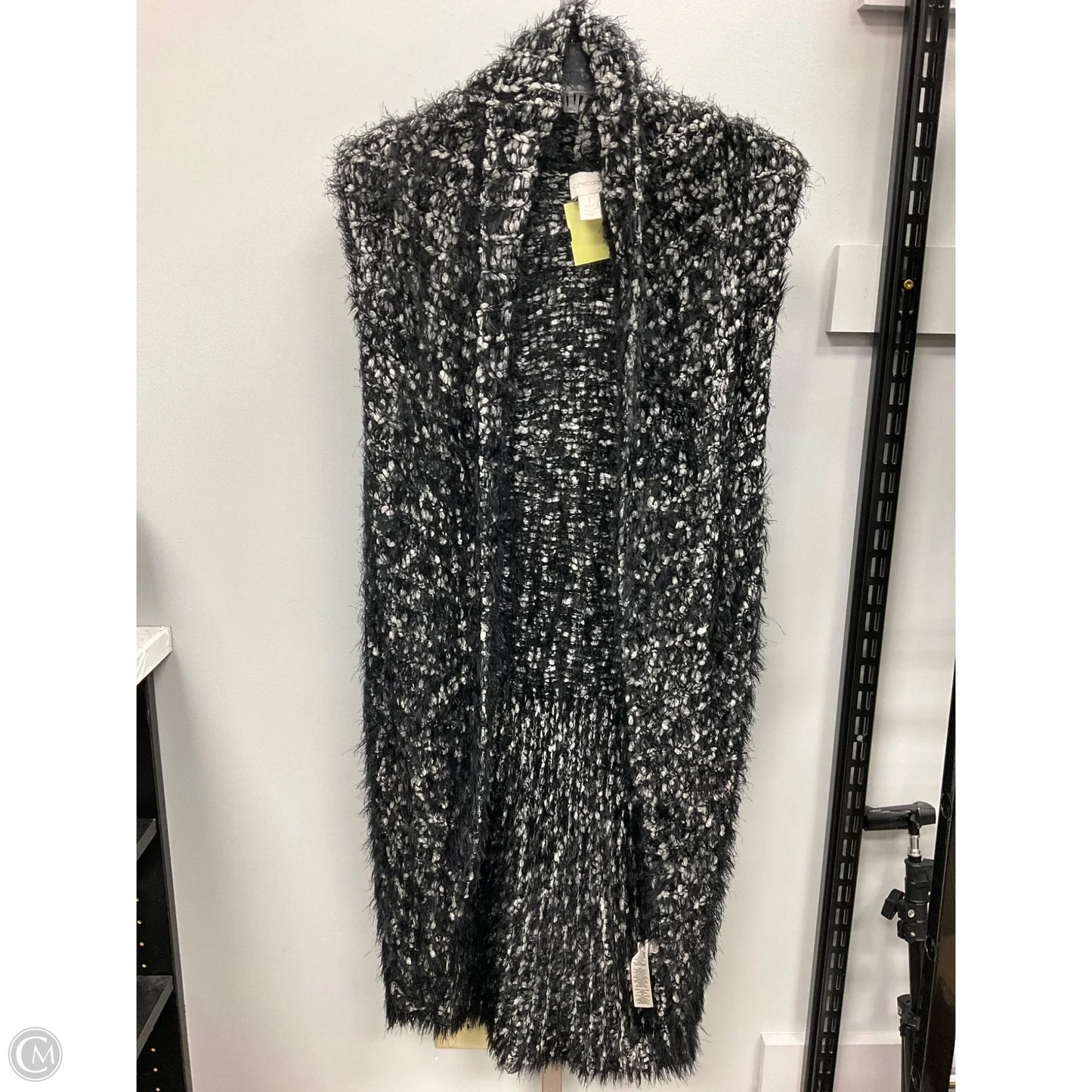 Vest Sweater By Chicos In Black, Size: M