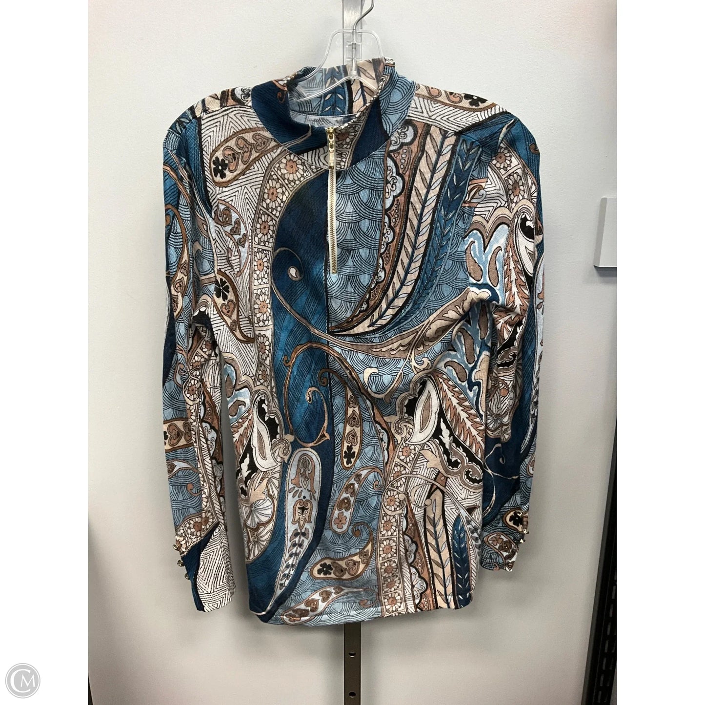 Top Long Sleeve By Chicos In Multi-colored, Size: S