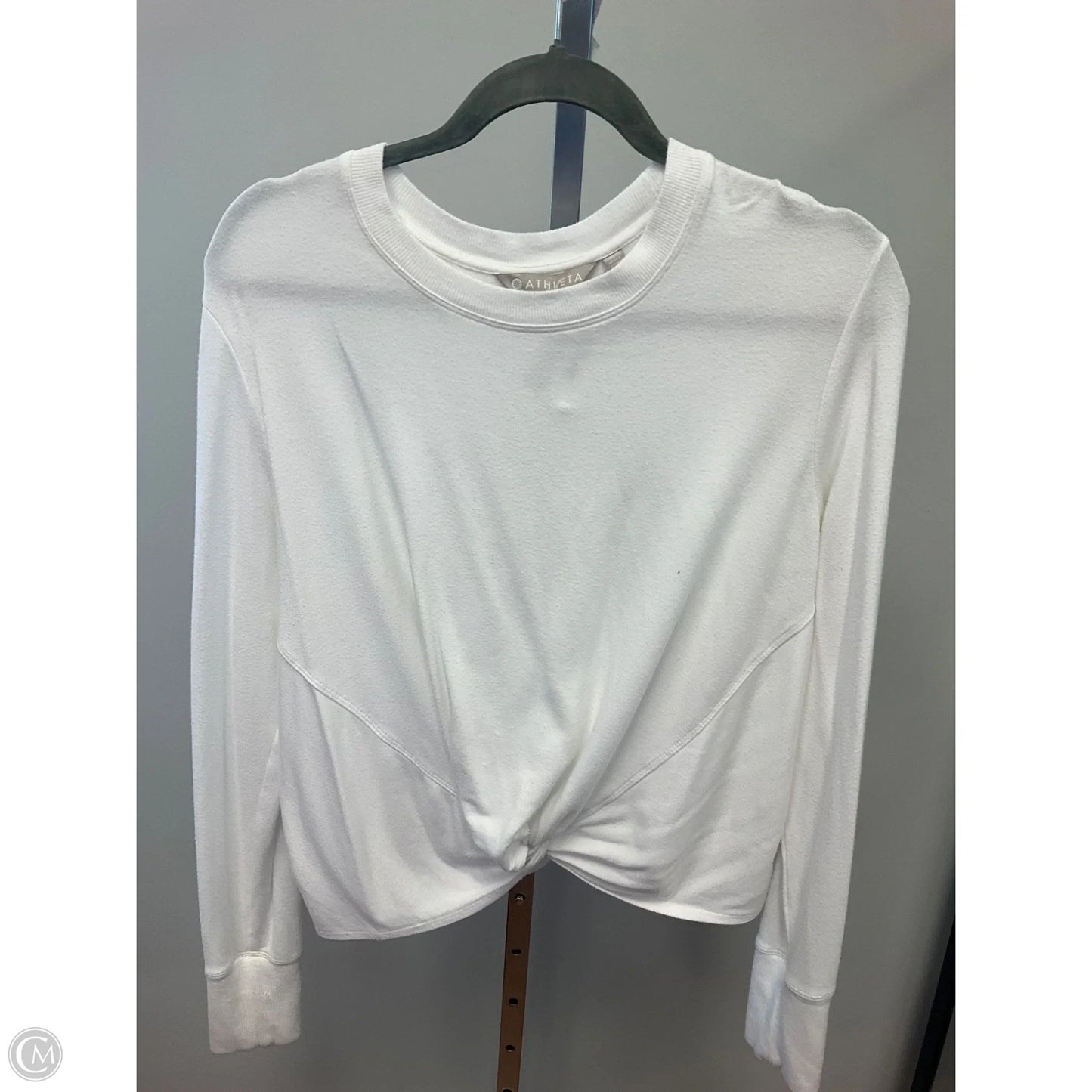 Top Long Sleeve By Athleta In White, Size: M