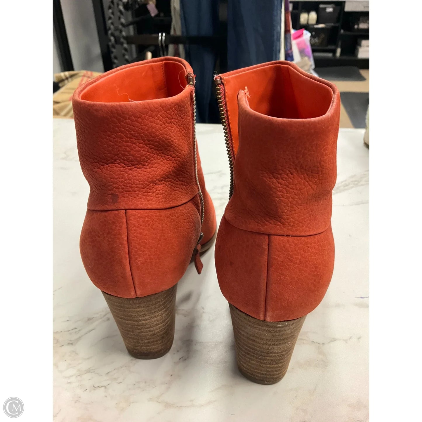 Boots Ankle Heels By Cole-haan In Orange, Size: 7