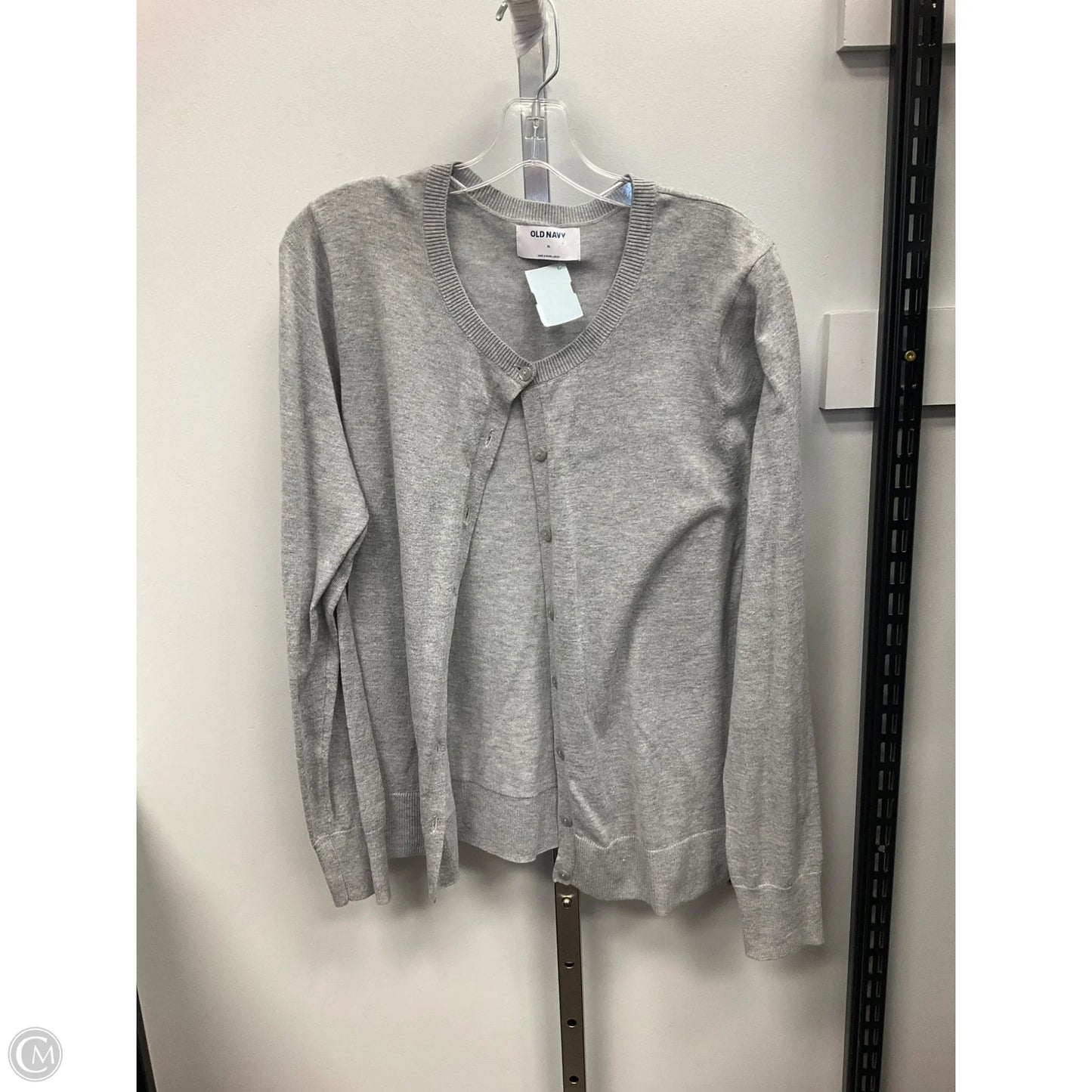 Sweater Cardigan By Old Navy In Grey, Size: Xl