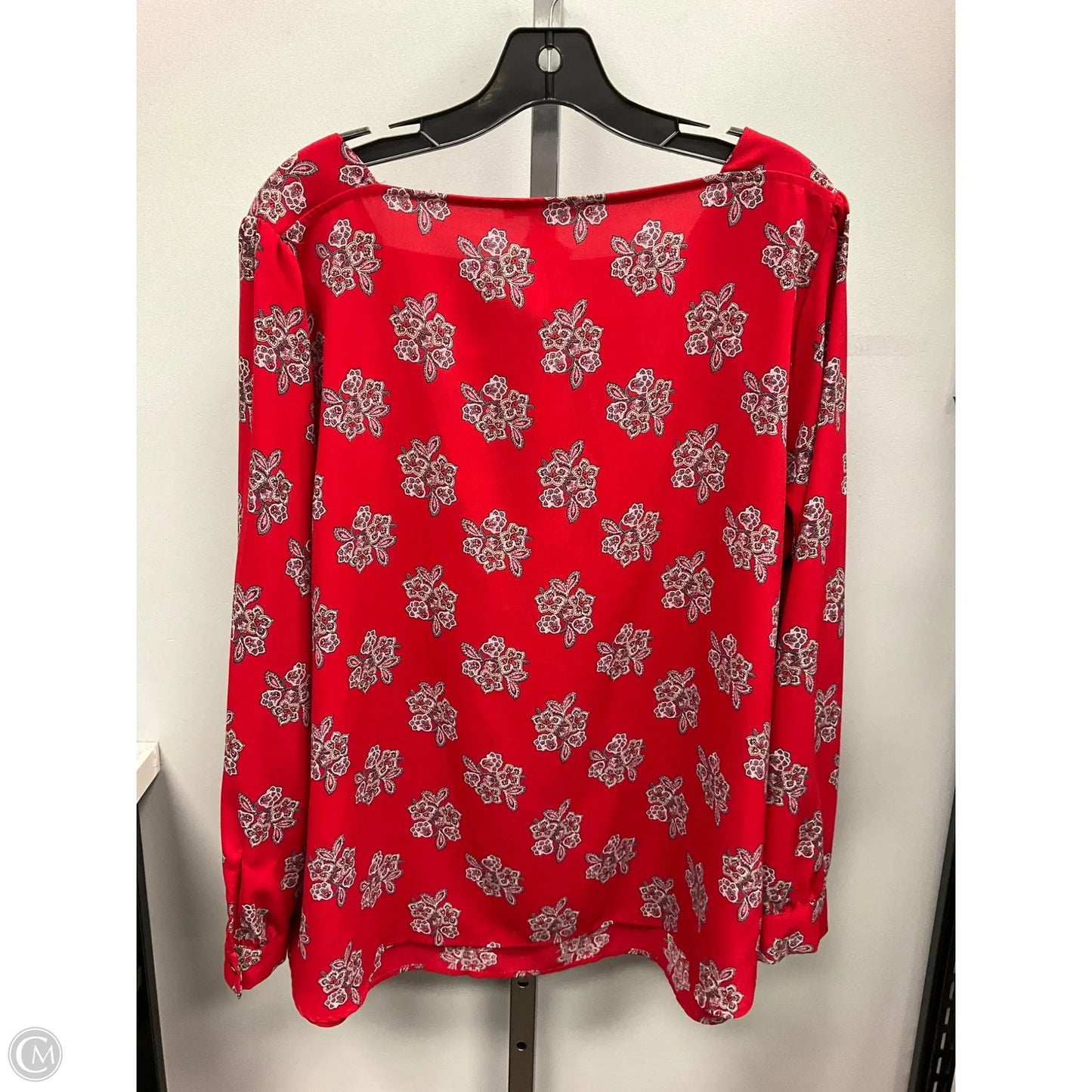 Top Long Sleeve By Loft In Red, Size: 16