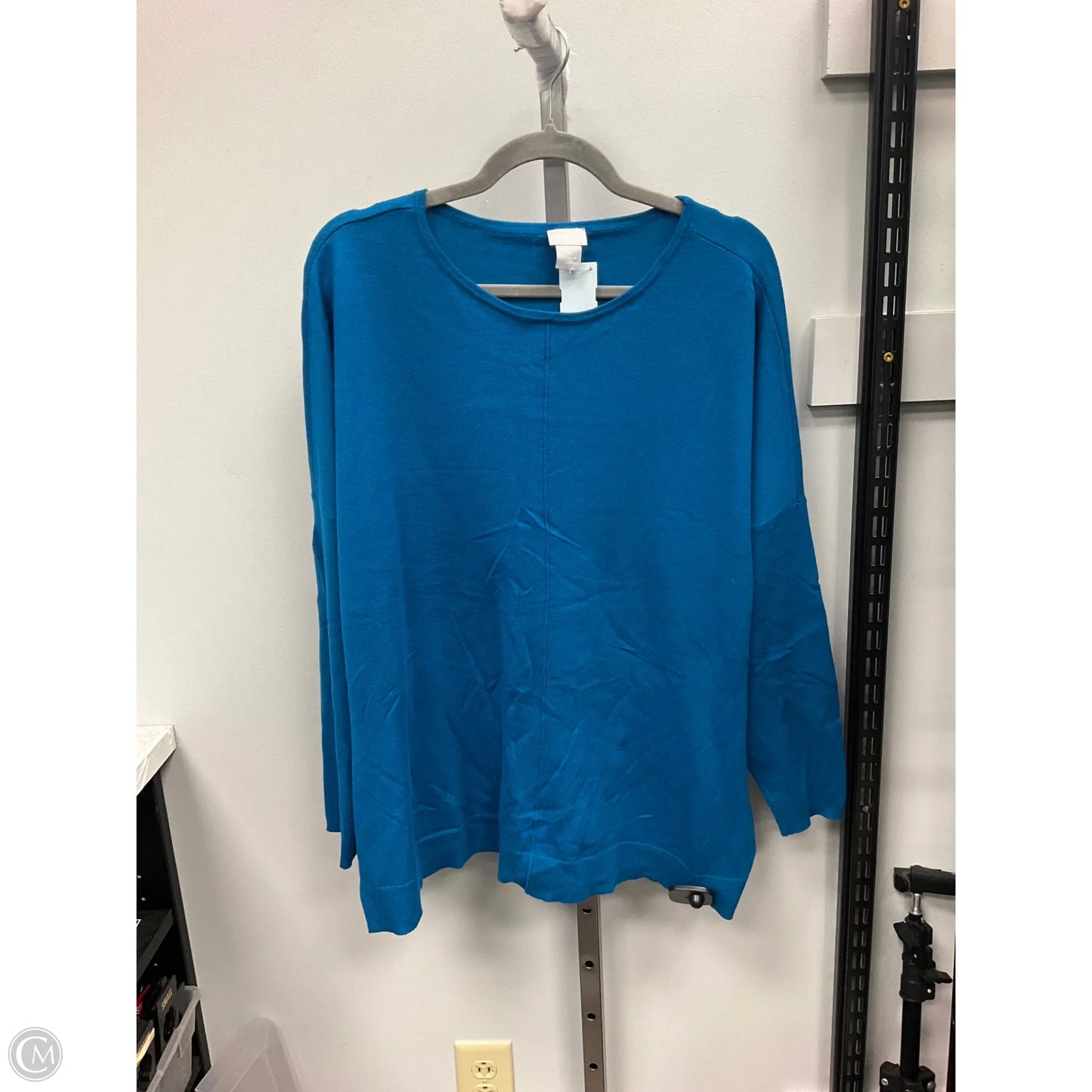 Sweater By Chicos In Blue, Size: Xxl