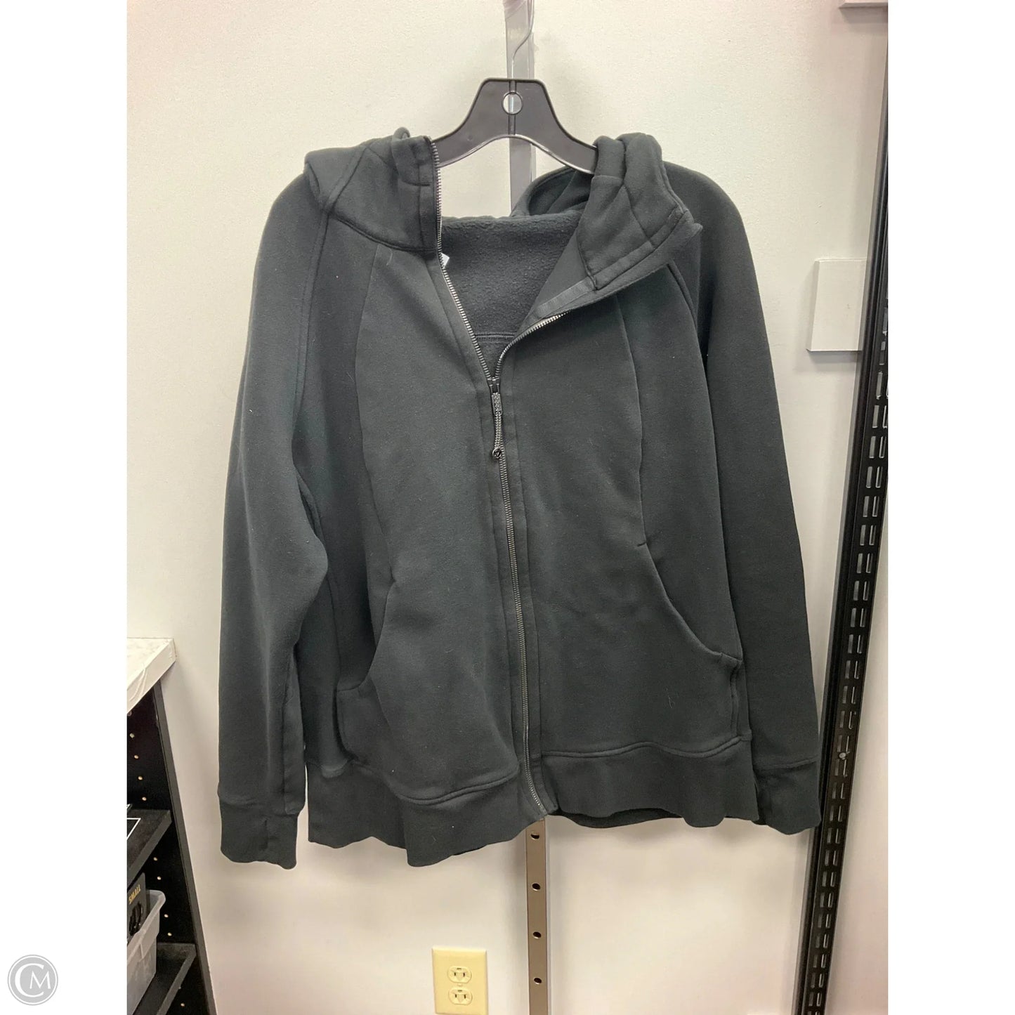 Sweatshirt Hoodie By Lululemon In Black, Size: 18