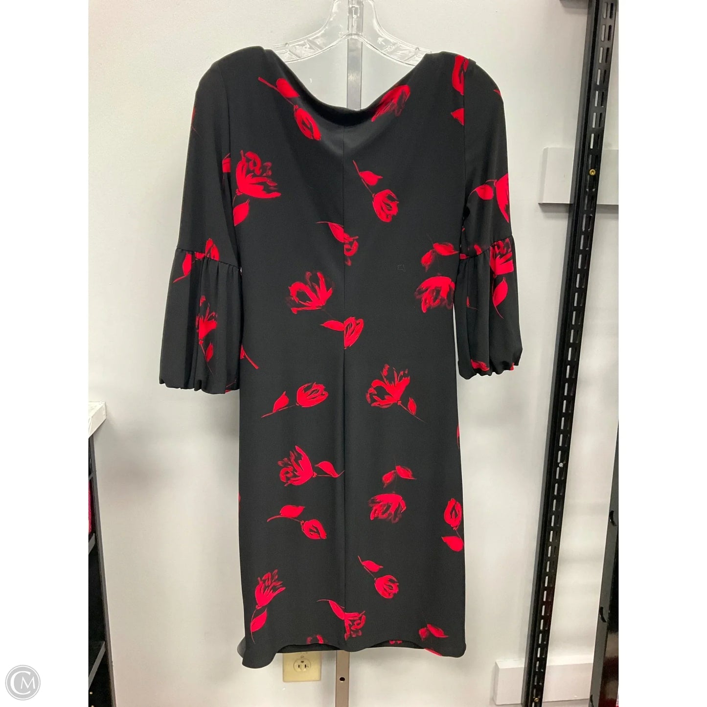 Dress Party Midi By Lauren By Ralph Lauren In Black & Red, Size: 4