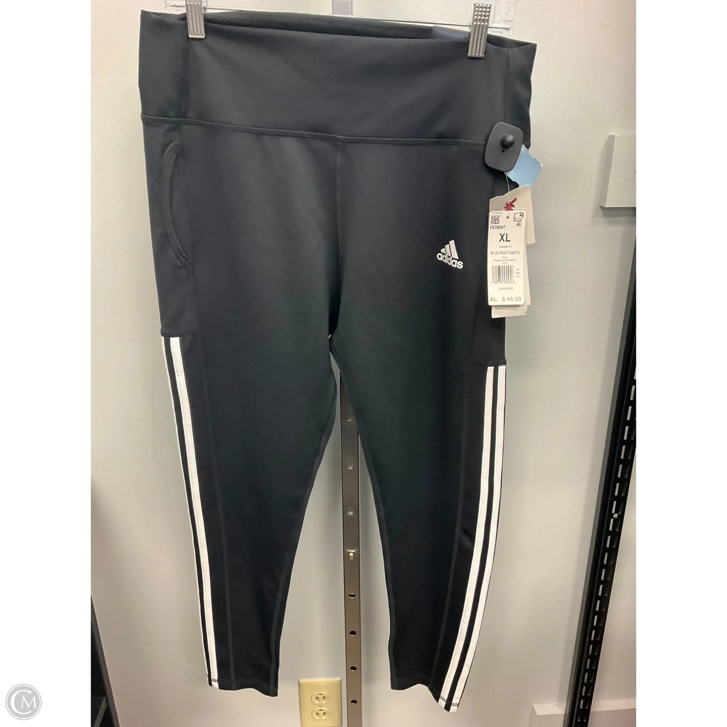 Athletic Leggings By Adidas In Black, Size: Xl