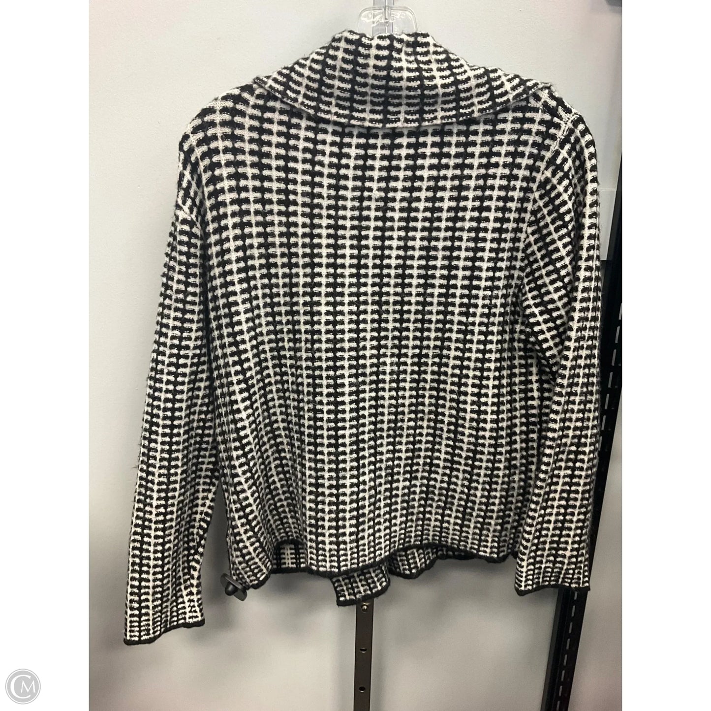 Sweater Cardigan By Rachel Zoe In Black & White, Size: S