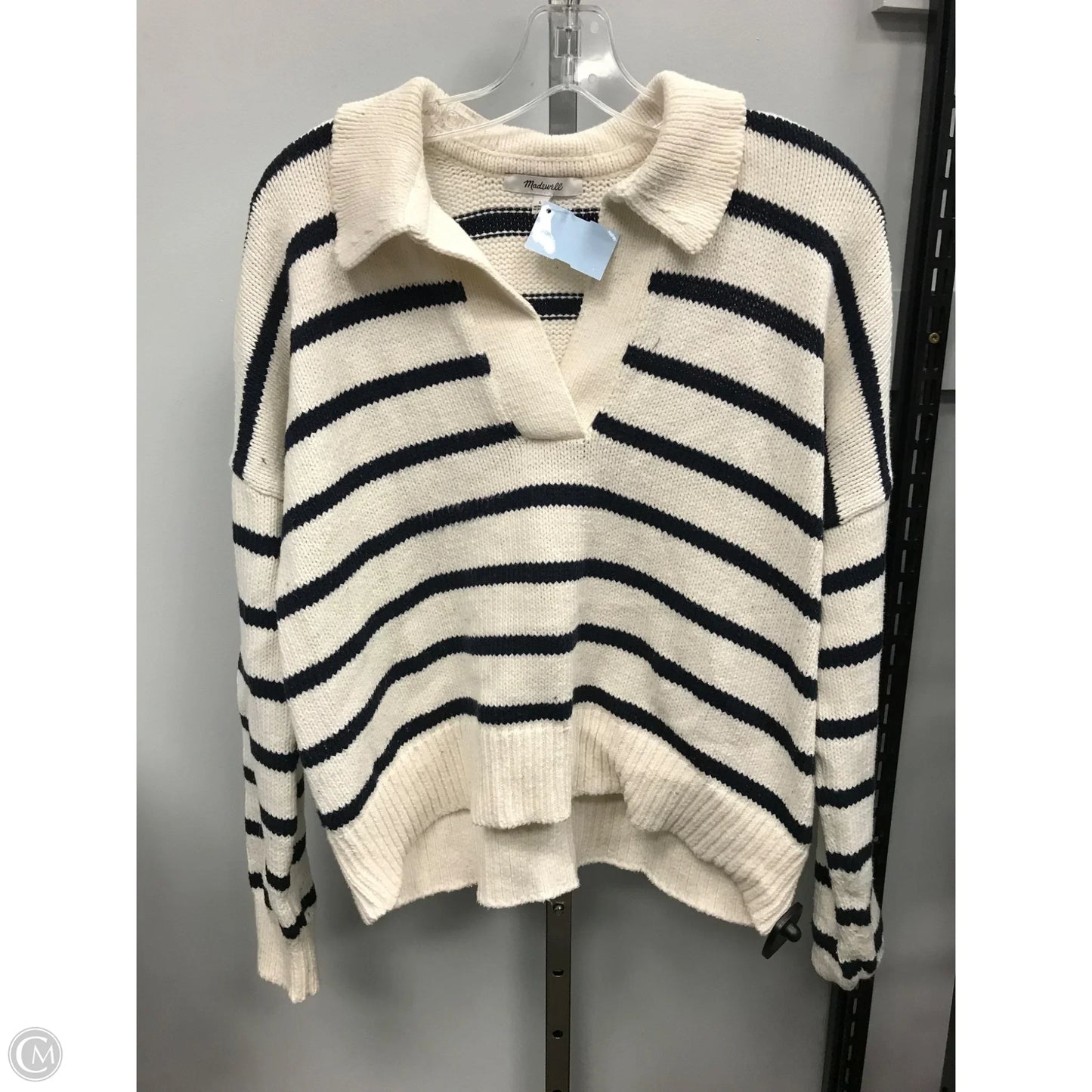Sweater By Madewell In Striped Pattern, Size: L