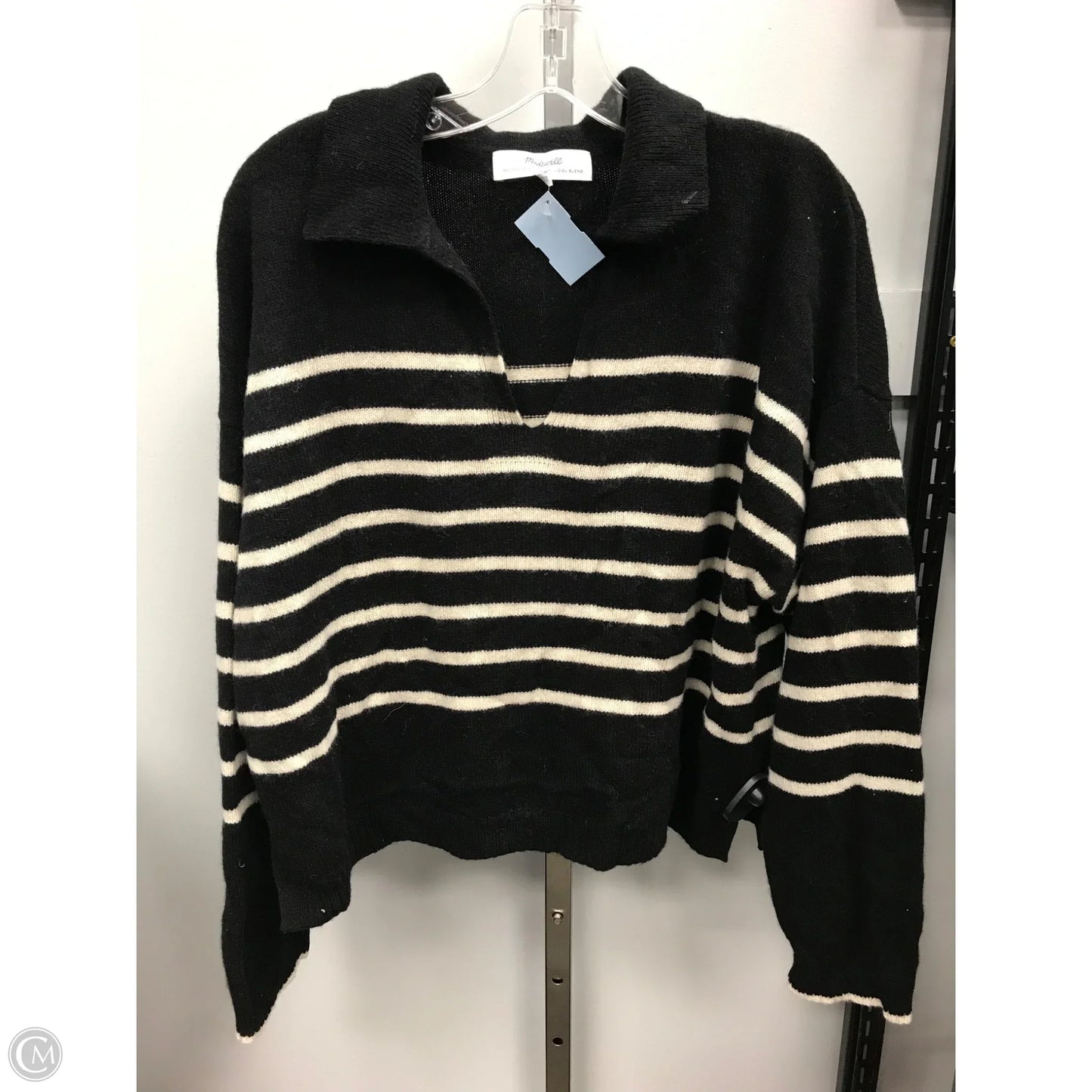Sweater By Madewell In Striped Pattern, Size: L