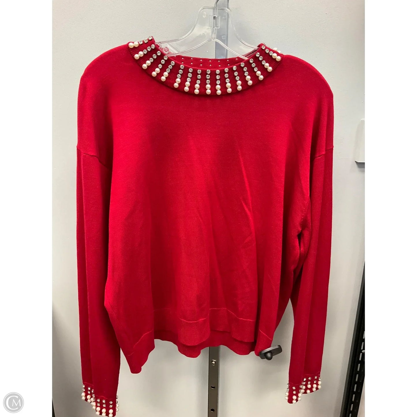 Sweater By Adrianna Papell In Red, Size: L