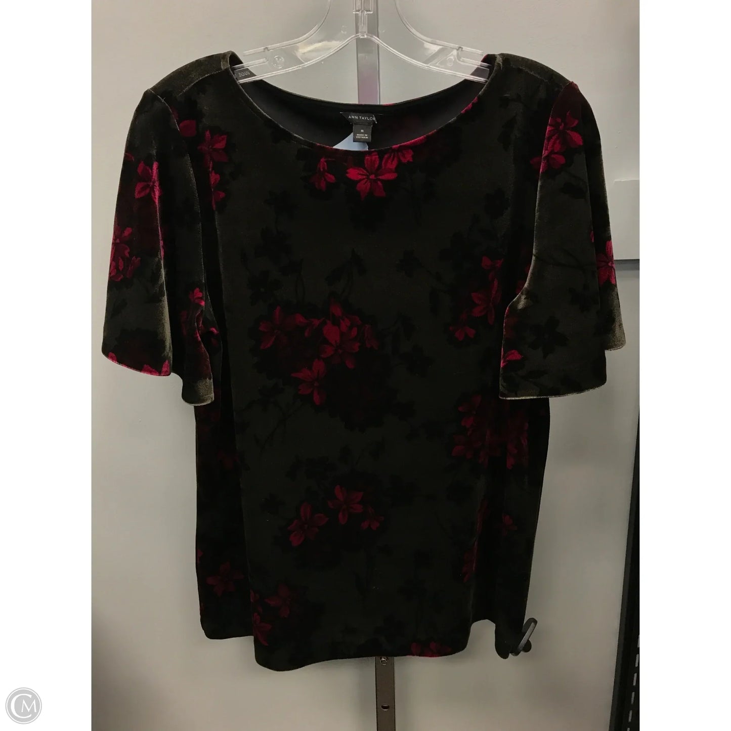 Top Short Sleeve By Ann Taylor In Floral Print, Size: M