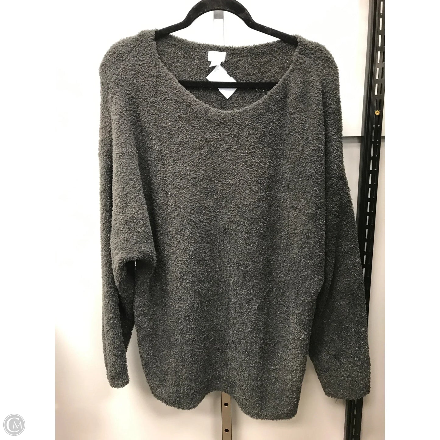 Top Long Sleeve By Stars Above In Grey, Size: Xxl