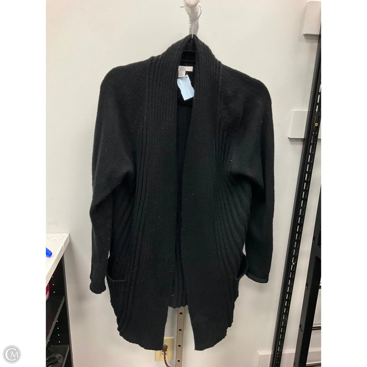 Sweater Cardigan By Croft And Barrow In Black, Size: L