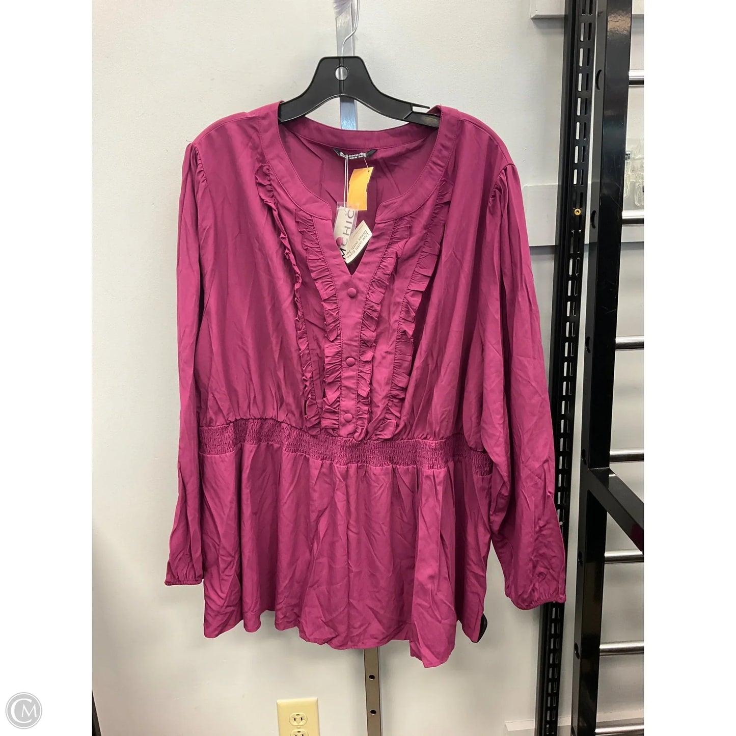 Top Long Sleeve By Bloomchic In Pink, Size: 2x