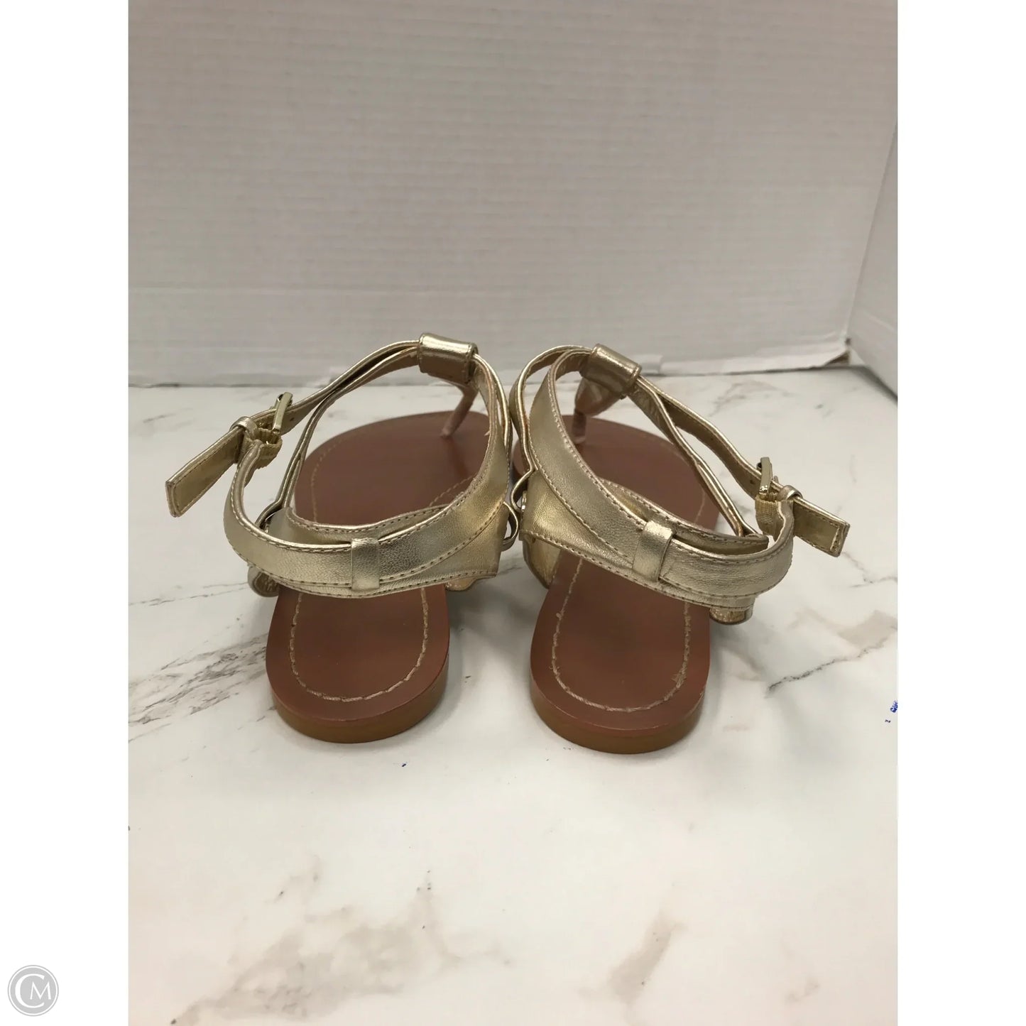 Sandals Flats By Lauren By Ralph Lauren In Gold, Size: 7.5