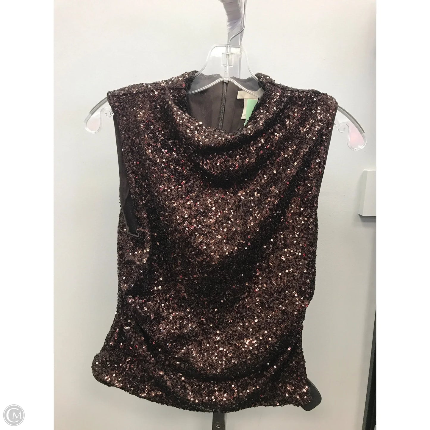 Top Sleeveless By H&m In Brown, Size: S